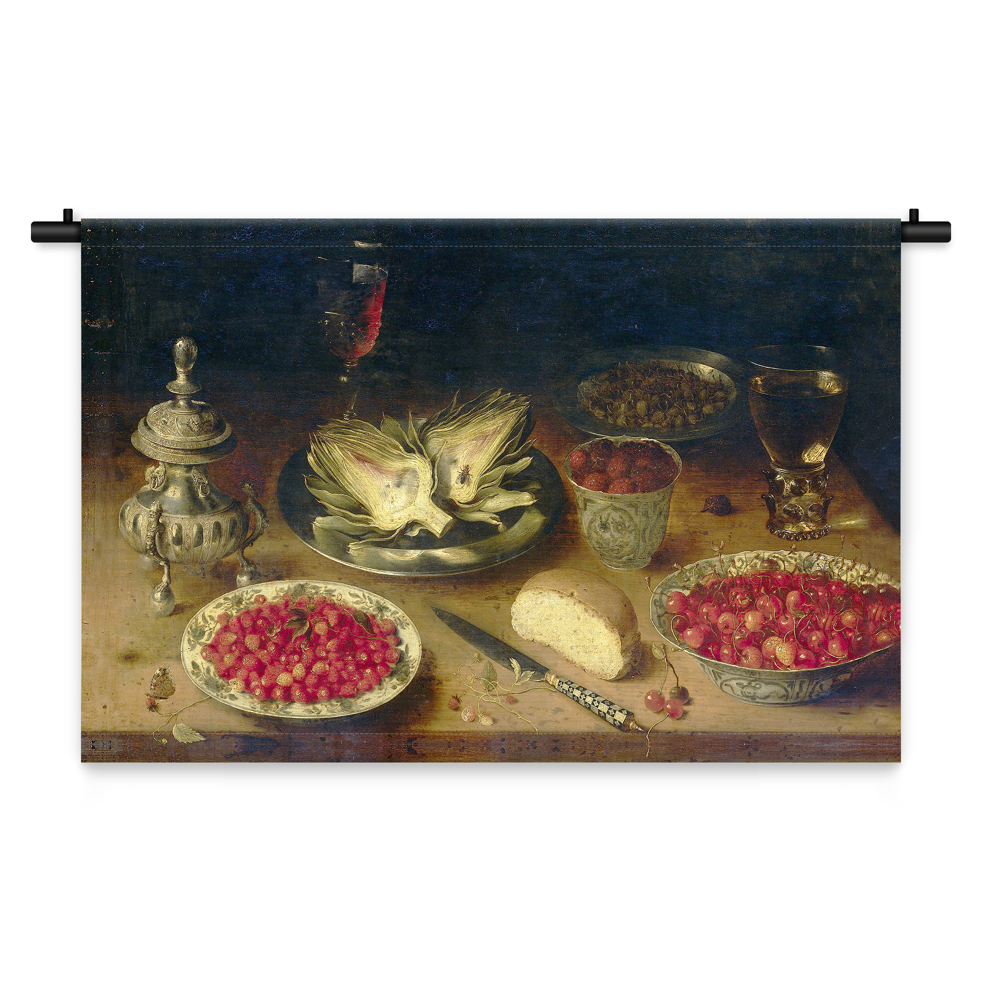 Wandkleed Stilleven eten en drinken