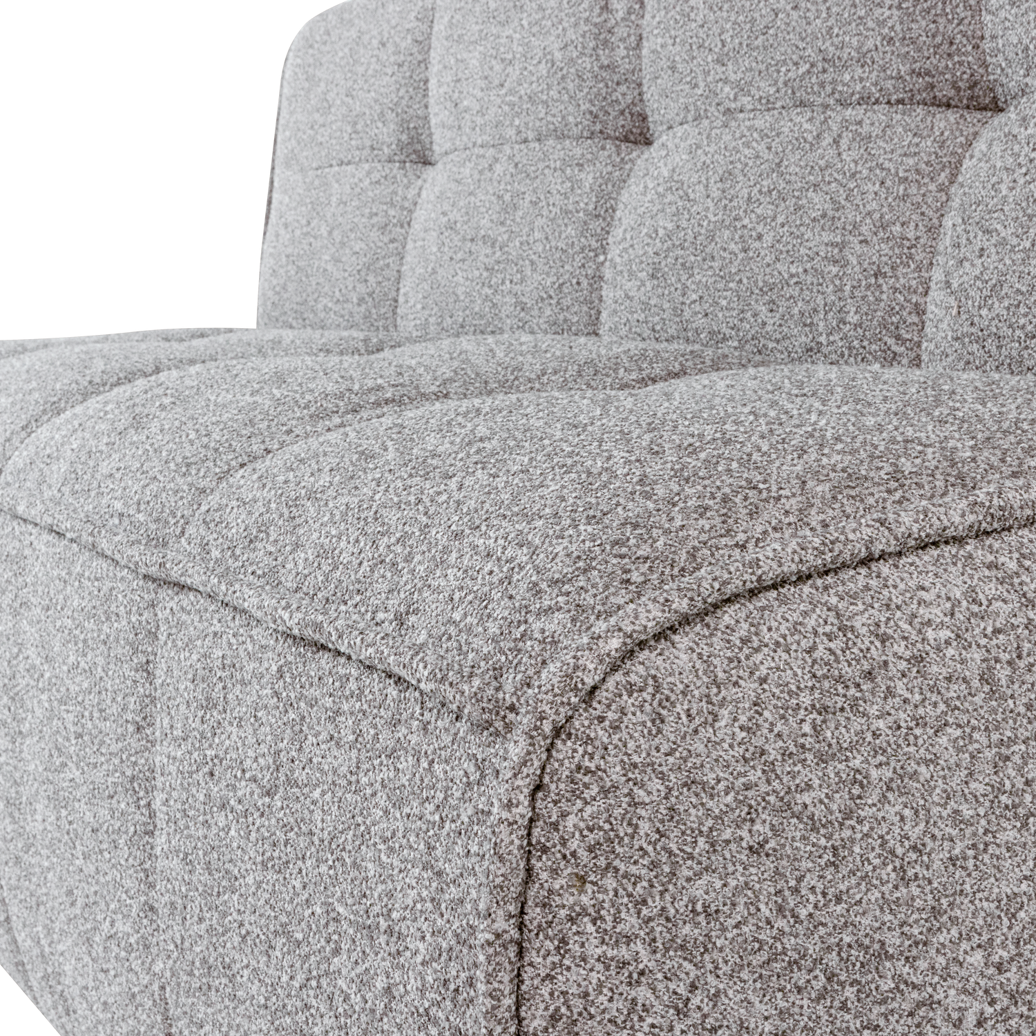 Cluster eetbankje met rugleuning boucle khaki bruin