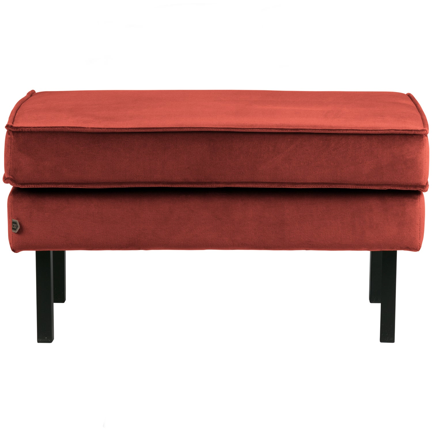 Rodeo hocker op poten velvet kastanjebruin