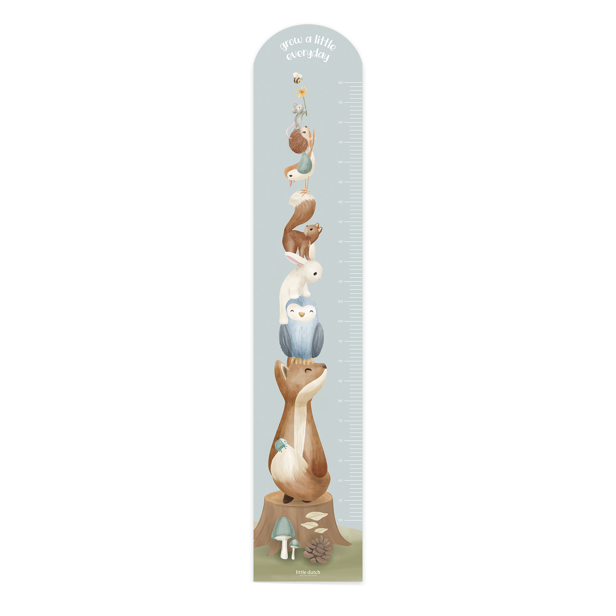 Groeimeter muursticker Forest Friends