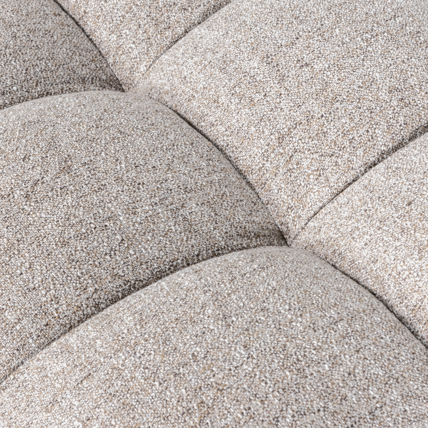 Allure hocker geweven stof donkerbruin melange