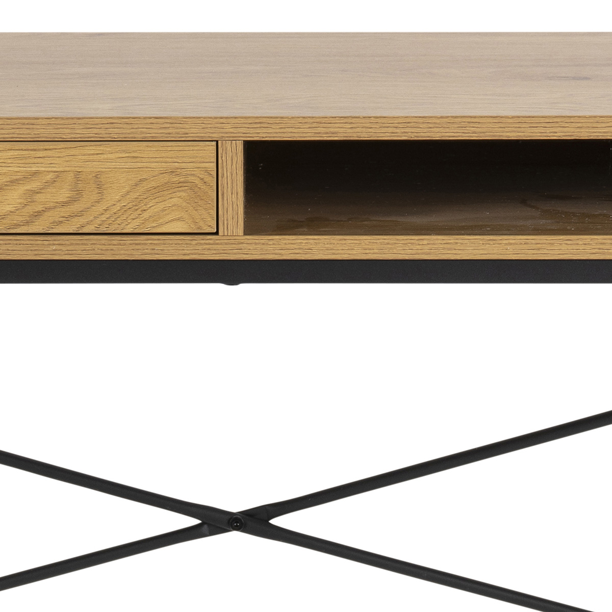 Houten bureau Vic - met opbergvak