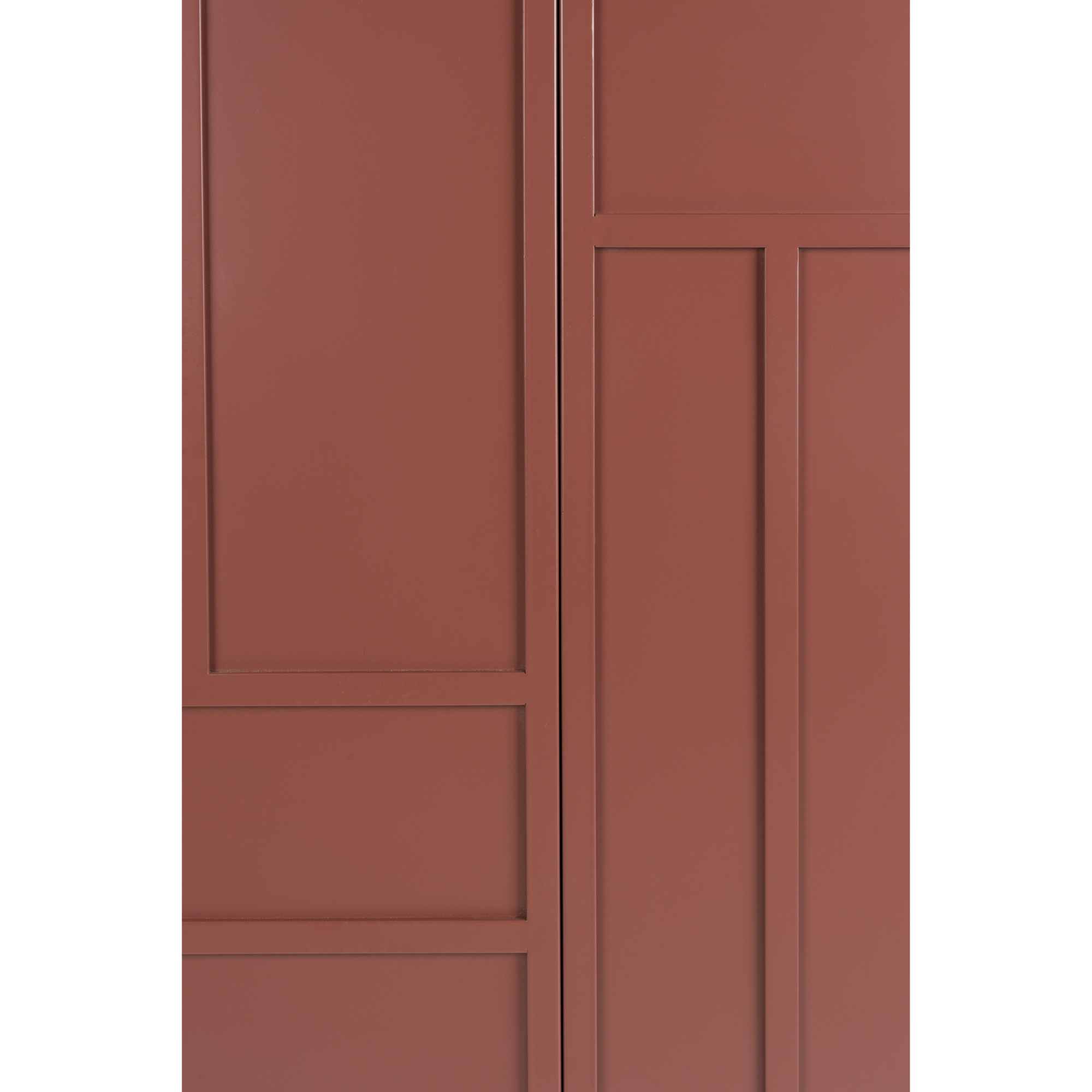 Davis kast metaal bruin/ rood