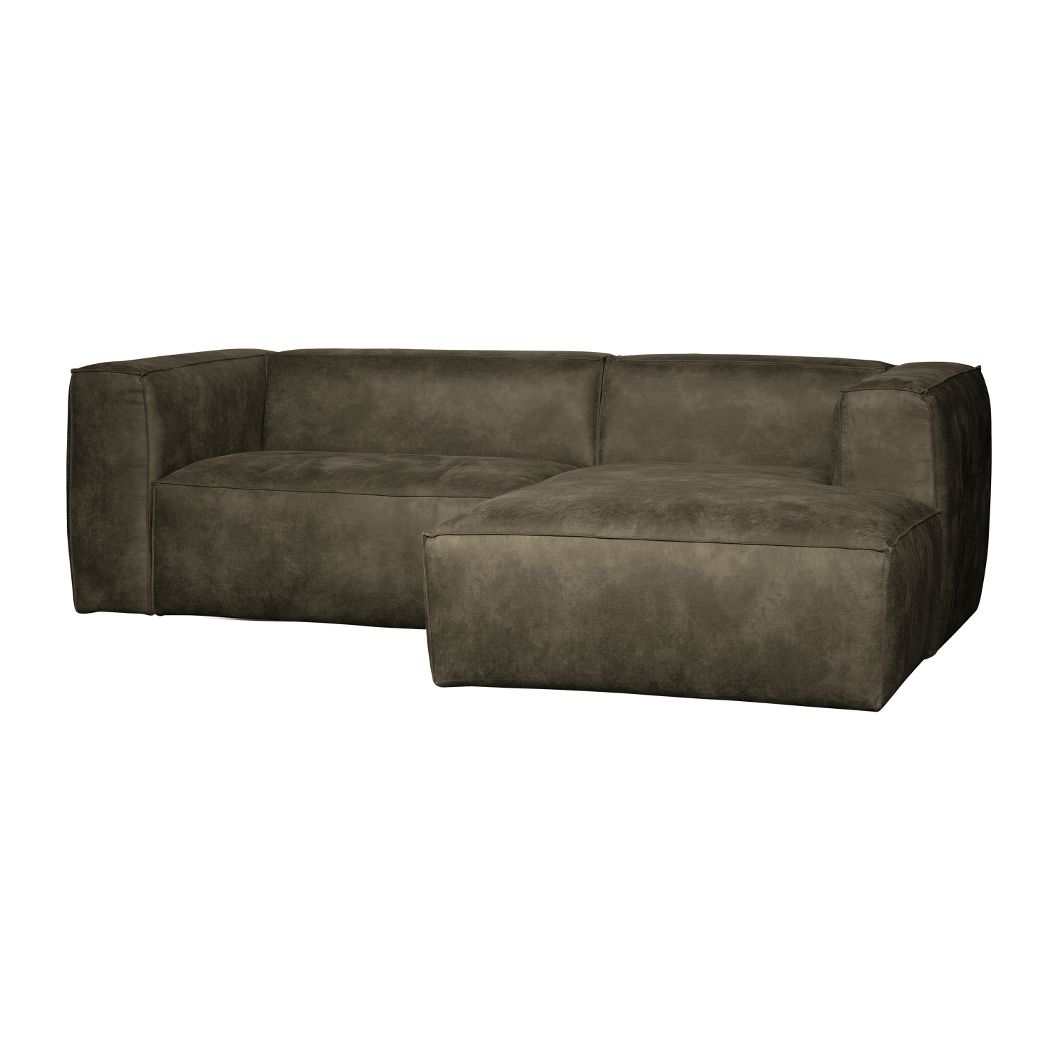 Bean chaise longue bank rechts chenille velvet taupe