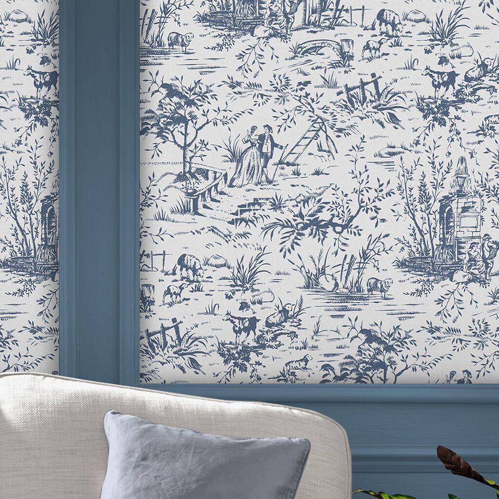 Behang Laura Ashley Toile Jouy