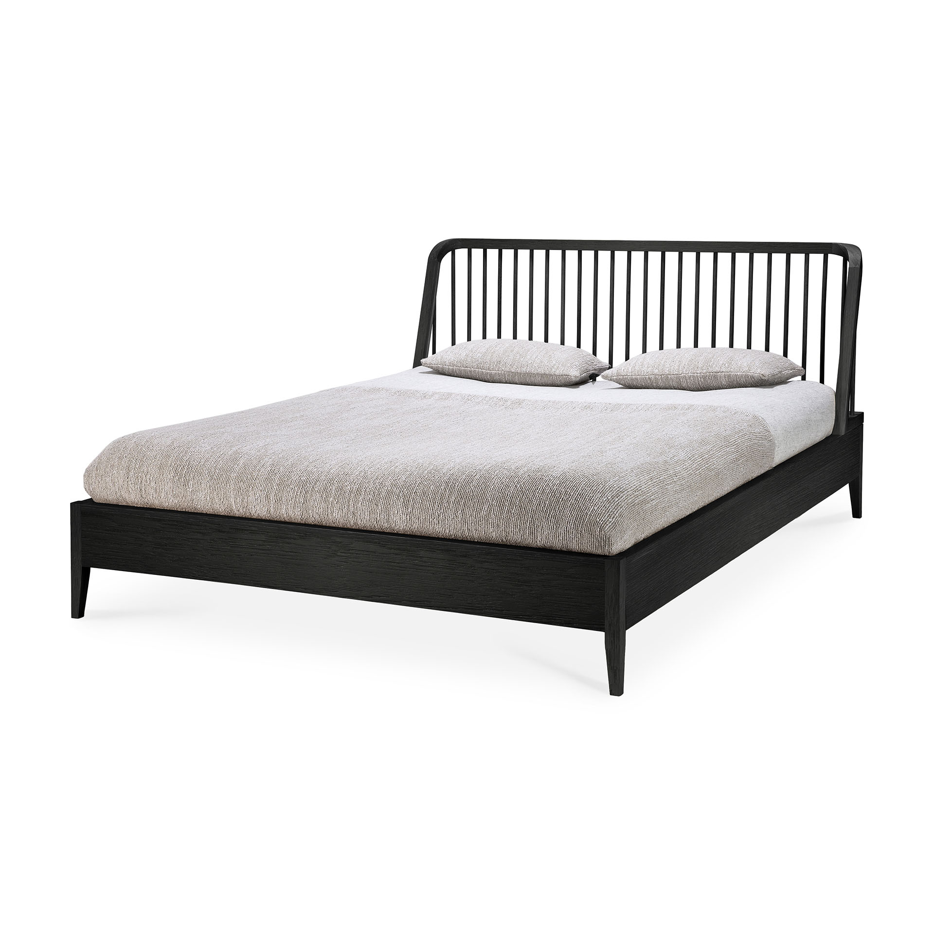 Ethnicraft bed Spindle black 160x200 cm