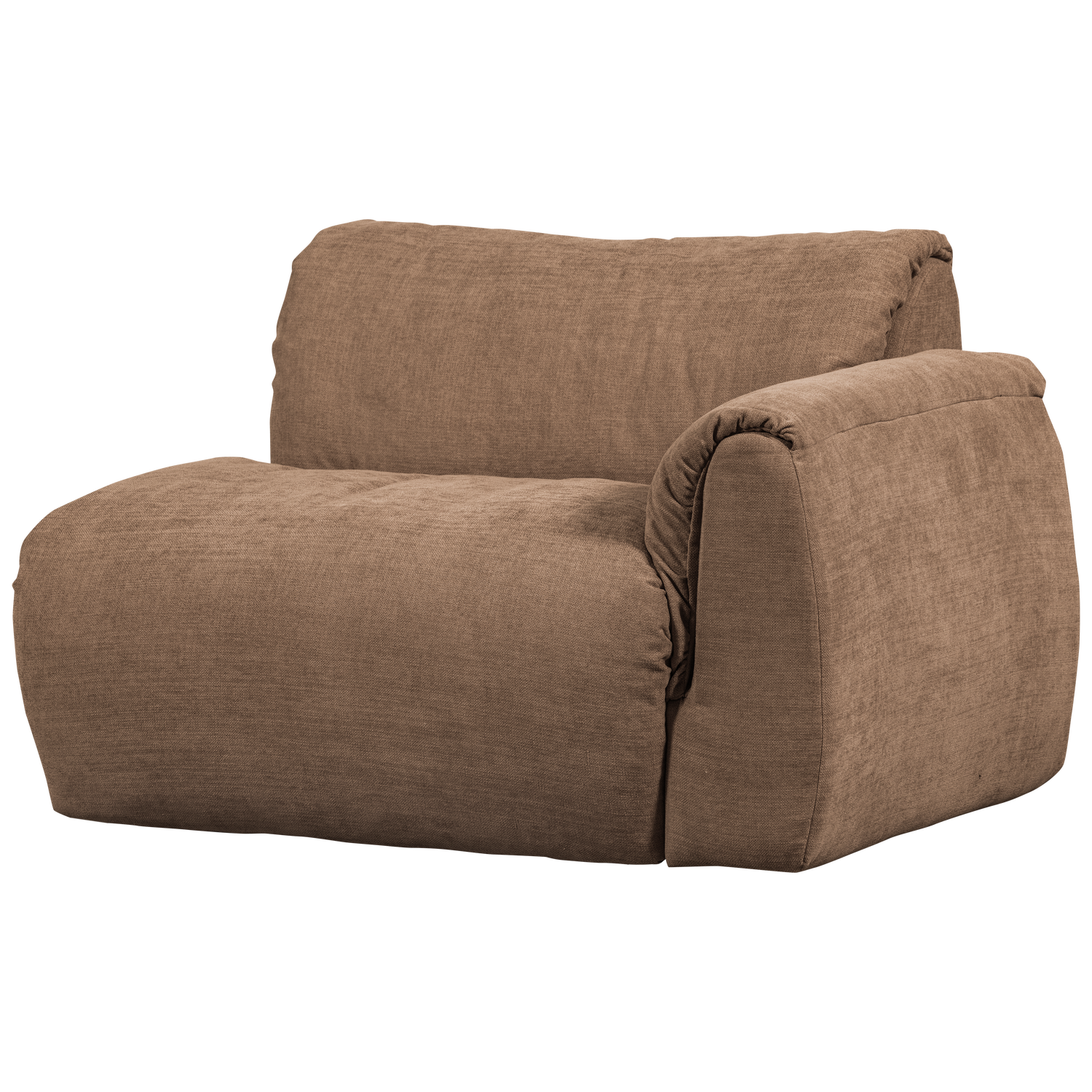 Baggy 1-zits element met arm rechts geweven chenille bruin