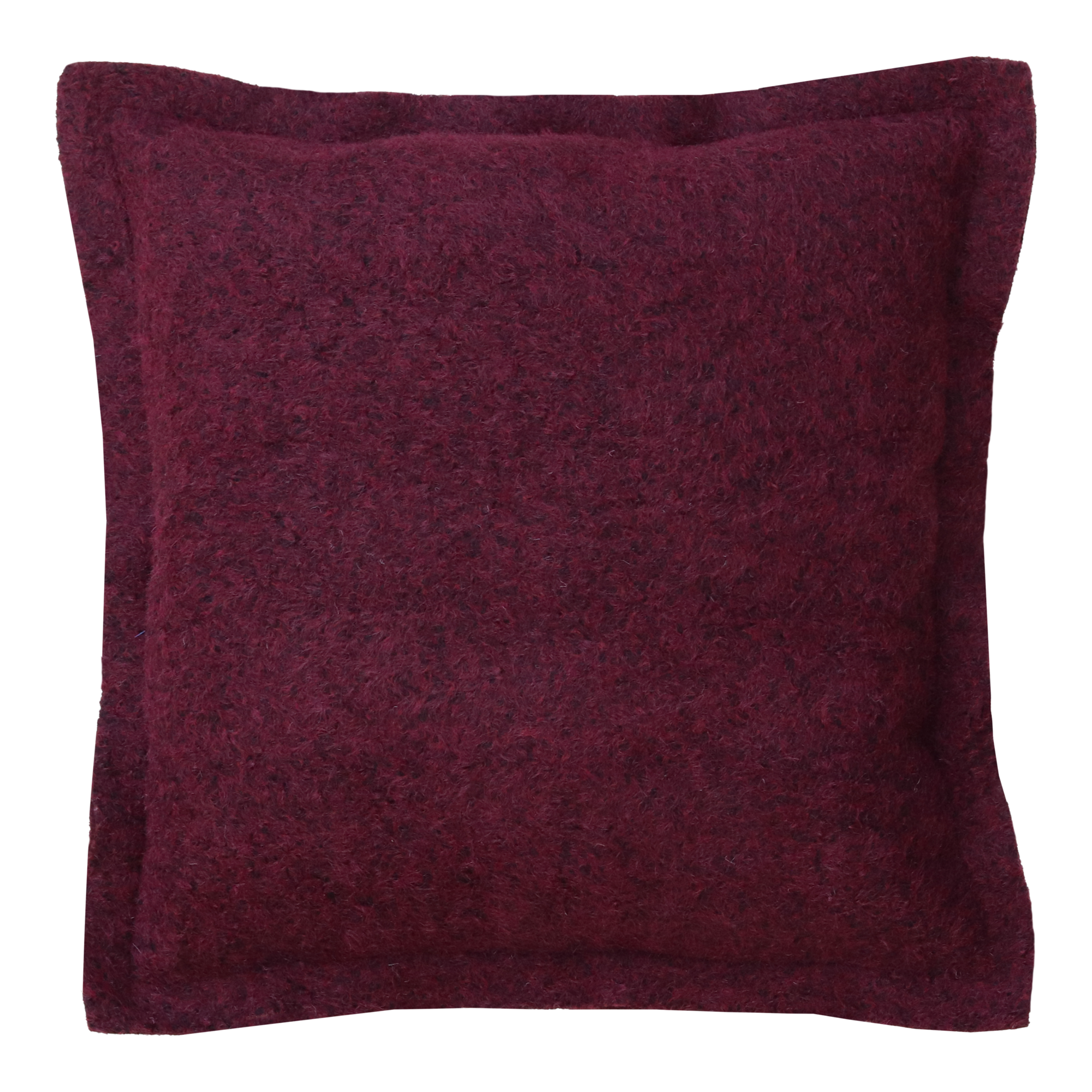 Kussen wol boucle bordeaux