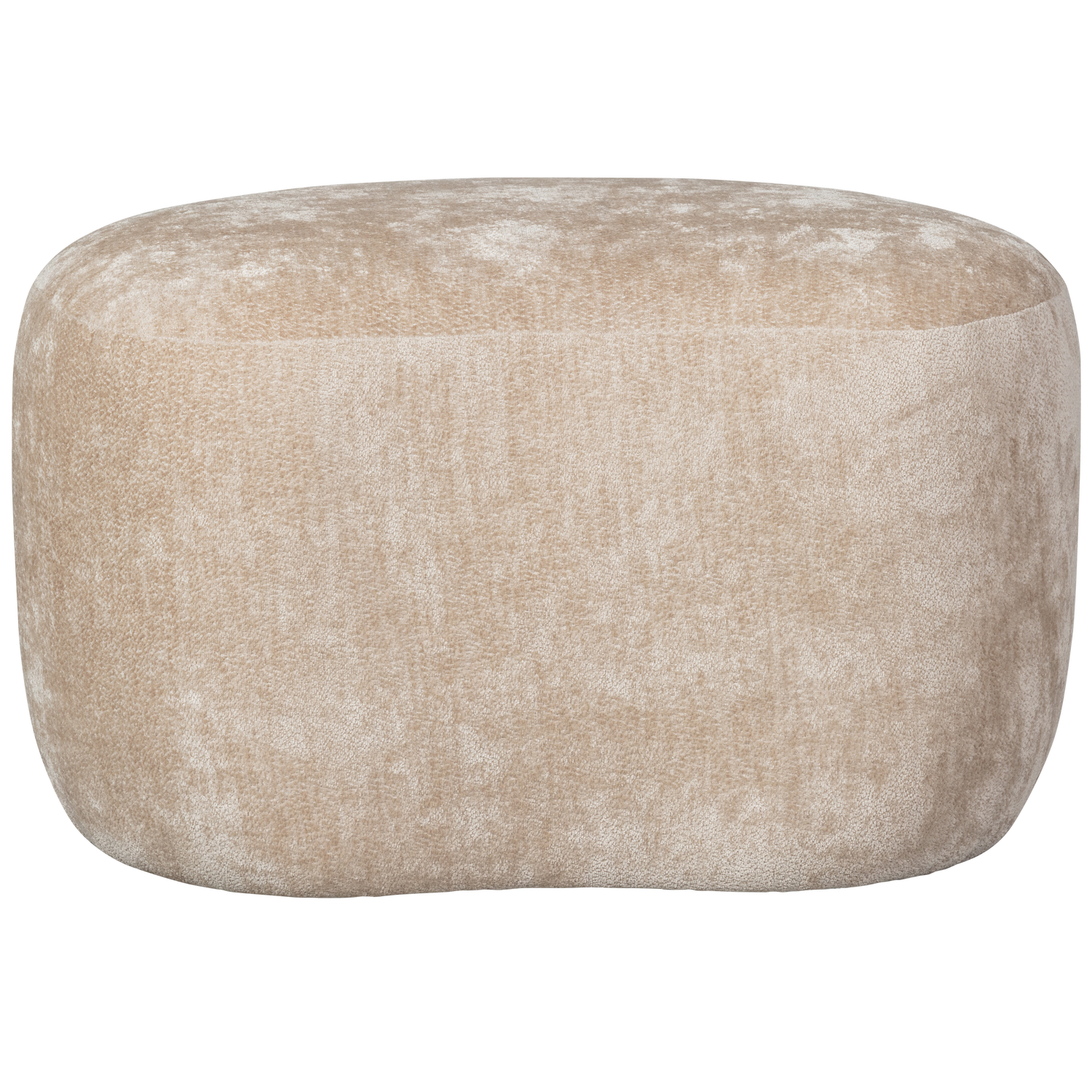 Popular organische poef taupe