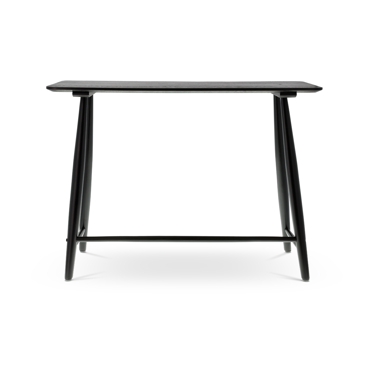Bast houten bureau zwart - 100 x 44,5 cm