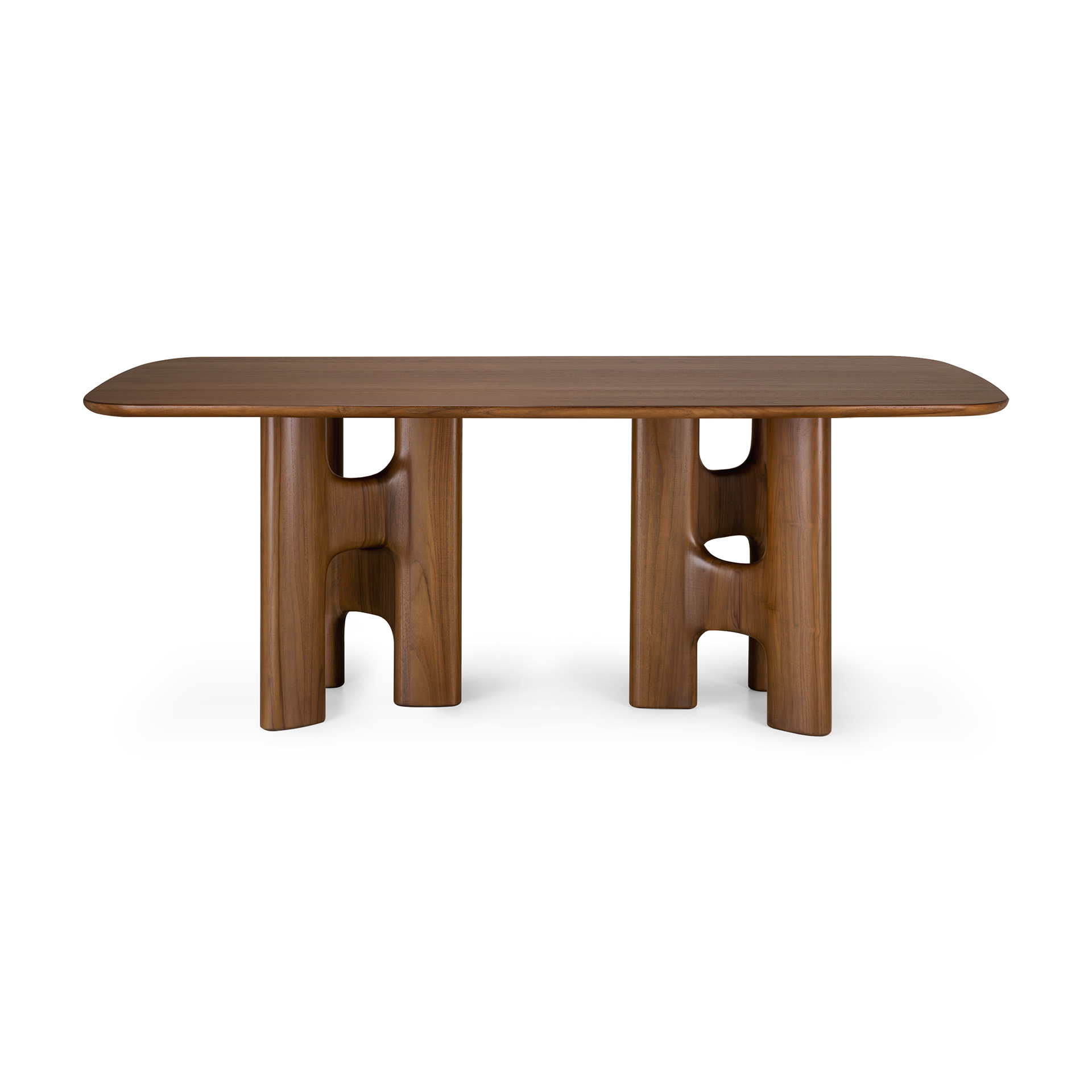 Eettafel Flow teak wild brown