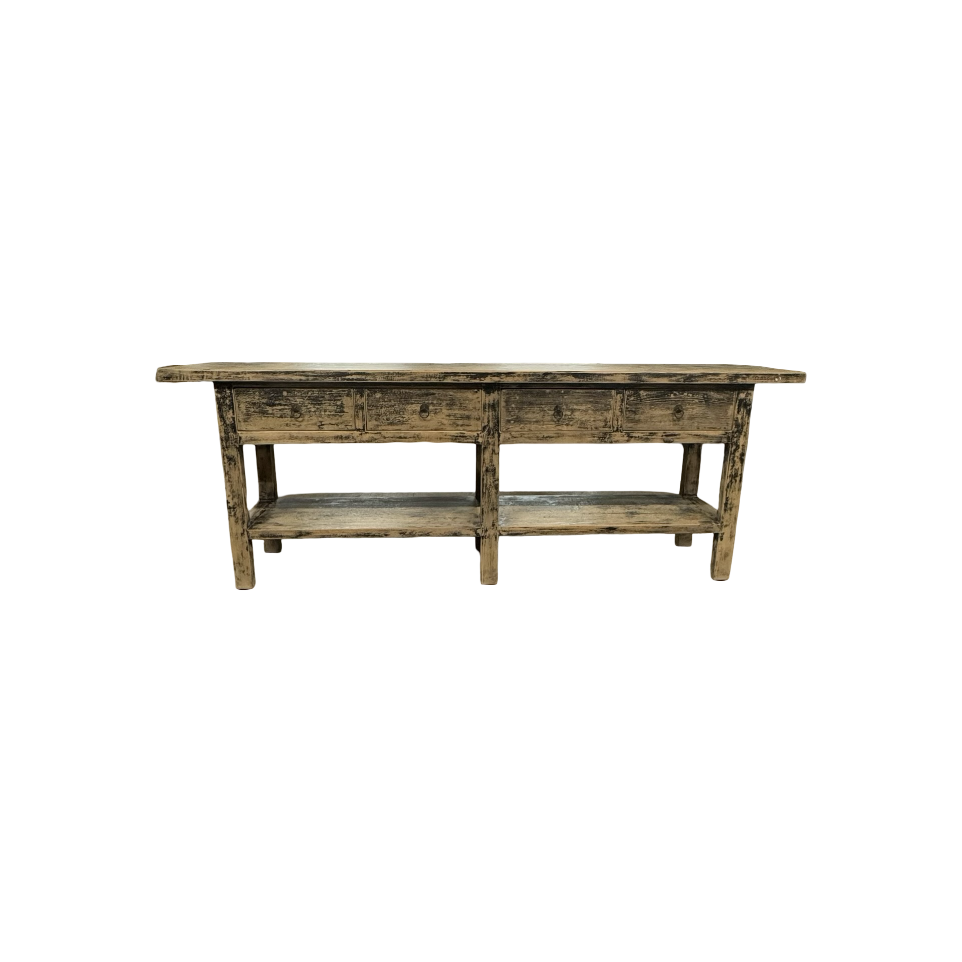 Wandtafel zwart finish 4 la en plank uniek