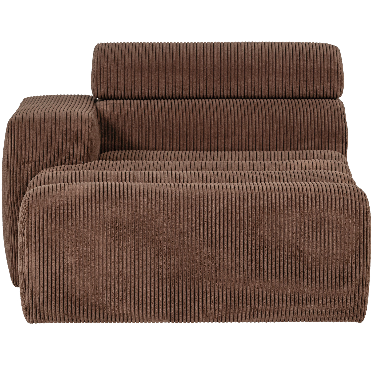 Novi chaise longue element arm links ribstof terra