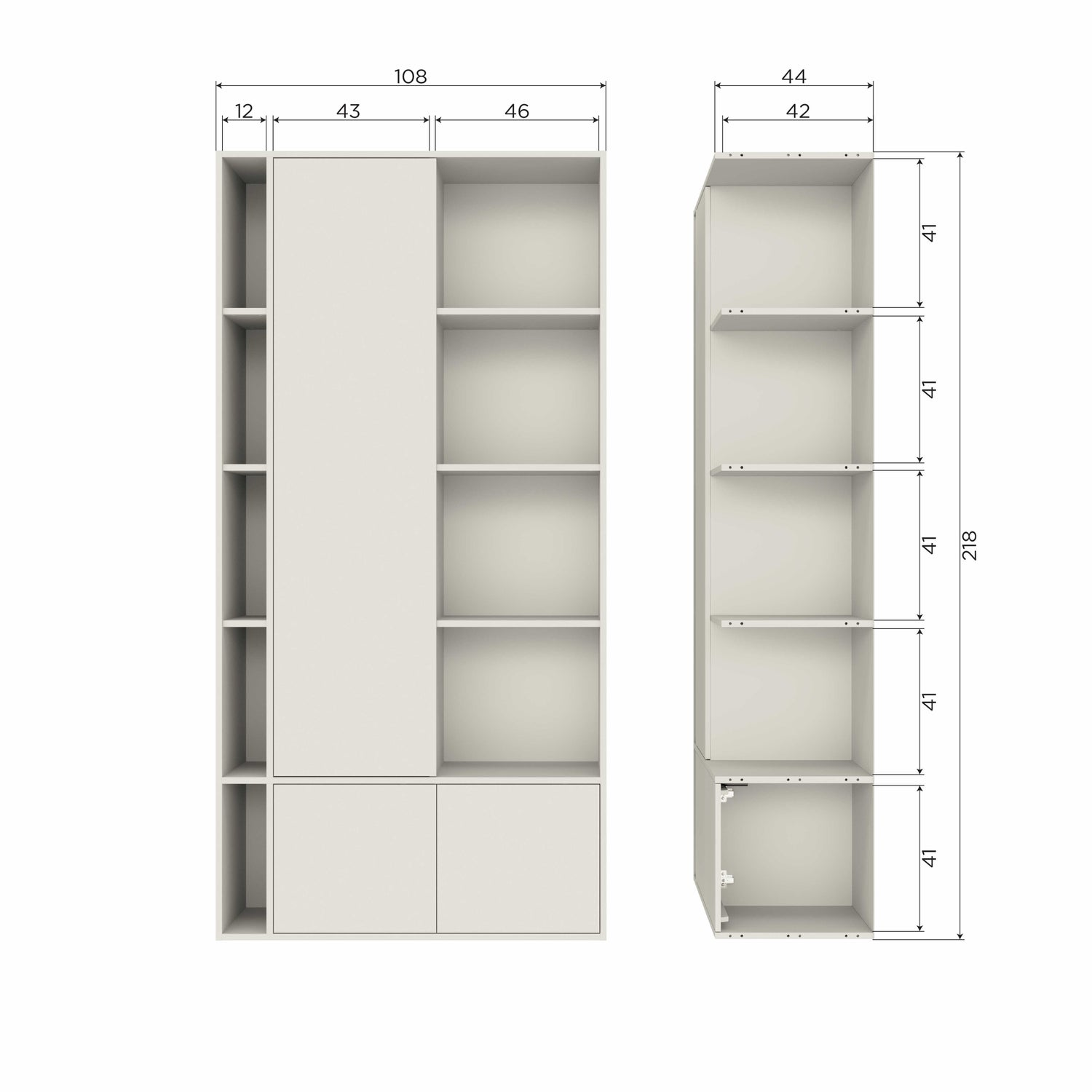 Settle down opbergkast 108 cm grenen dust [fsc]