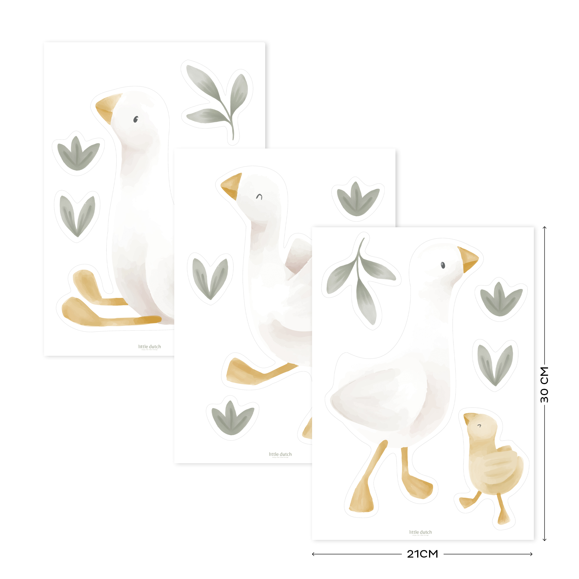 Muurstickers Little Goose (A4)
