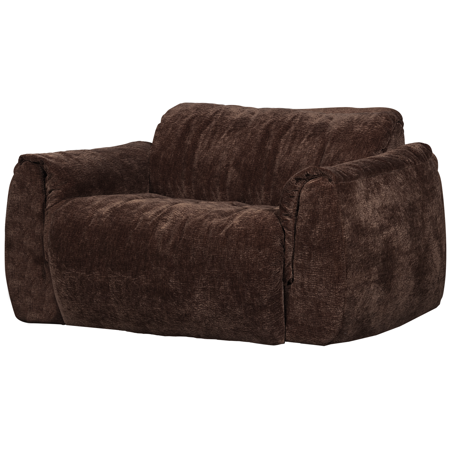 Baggy loveseat geweven chenille bruin