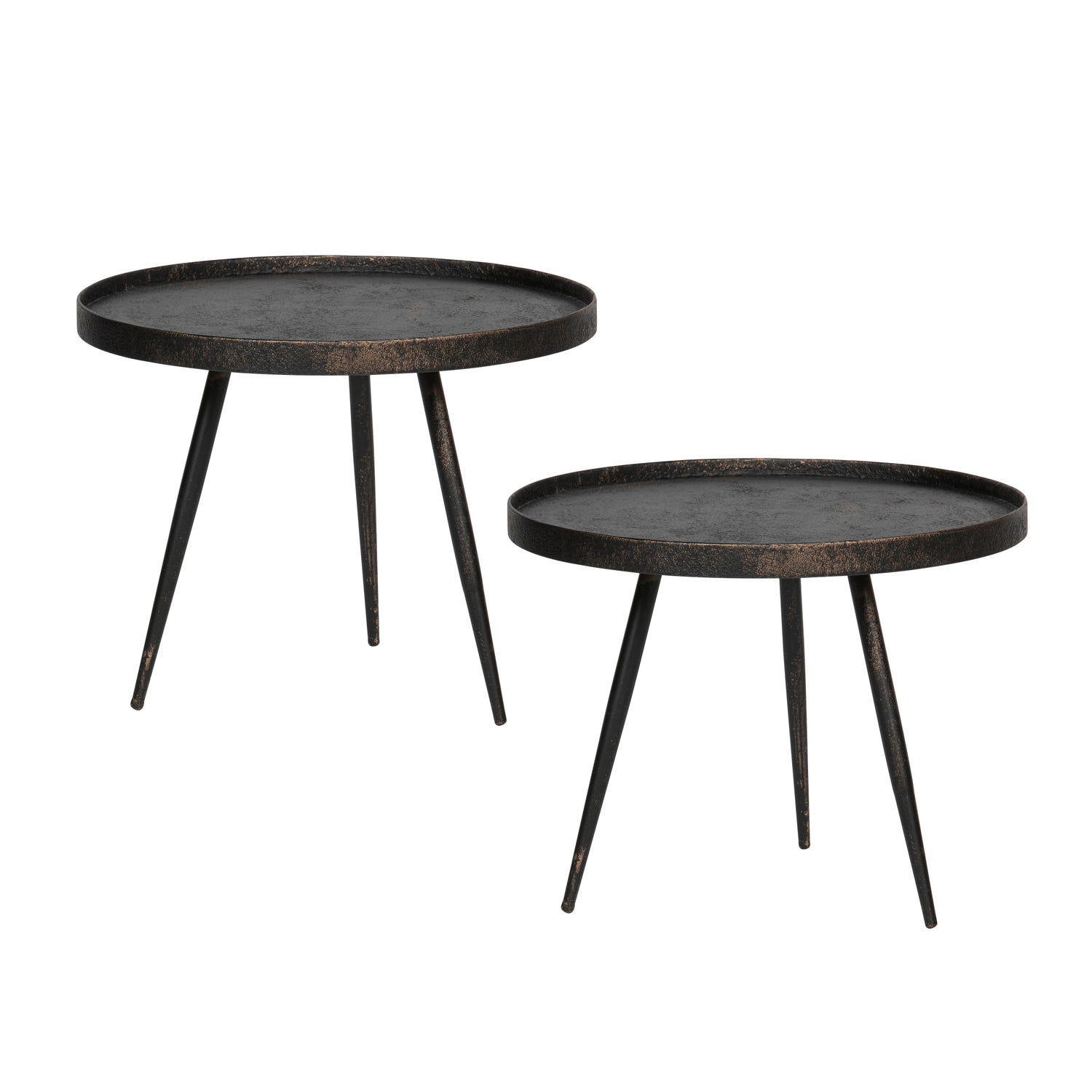Bounds bijzettafel l hout/metaal naturel 44xo58 cm