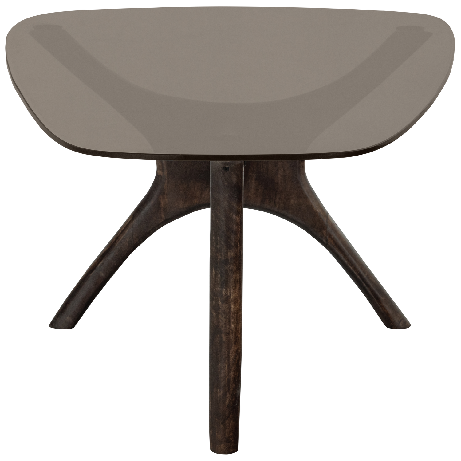 Flash salontafel mangohout/glas walnoot