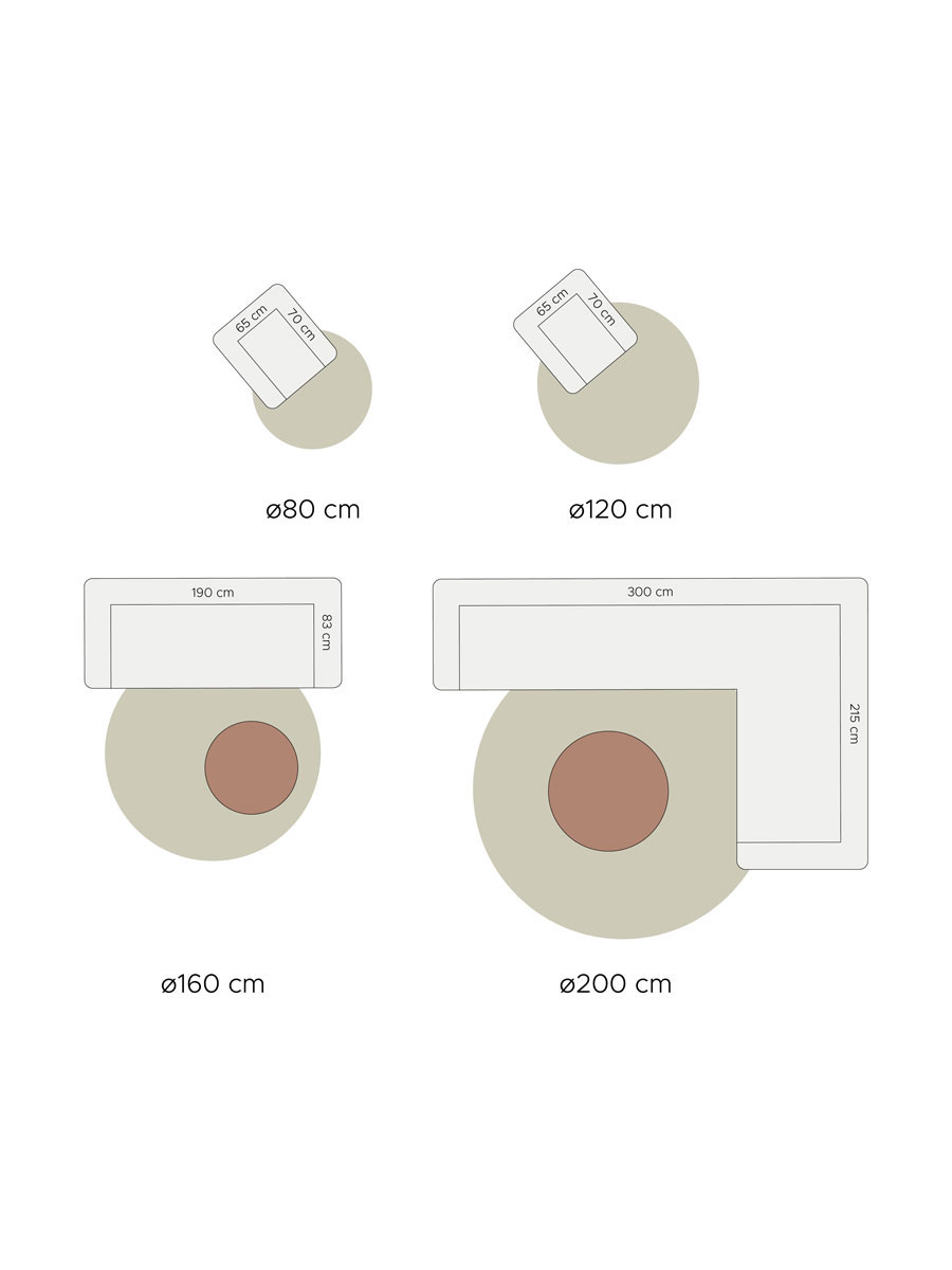 Vloerkleed Lago Rond - Creme 13