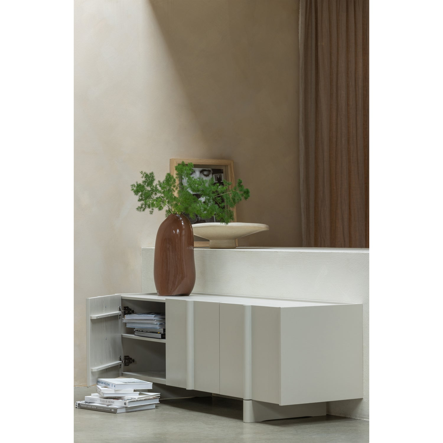 Basu tv meubel 152 cm grenen dust [fsc]