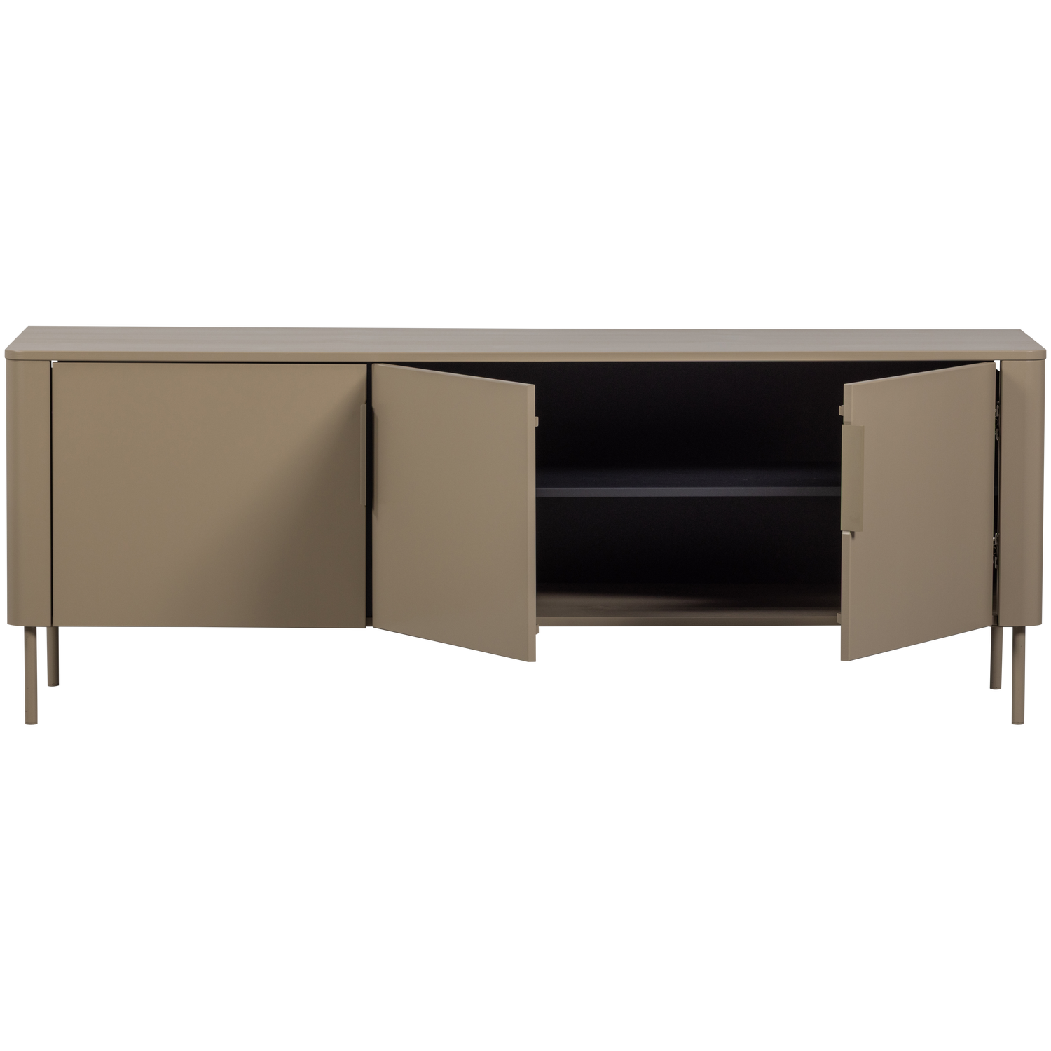 Gunnar tv meubel 154 cm grenen mud [fsc]