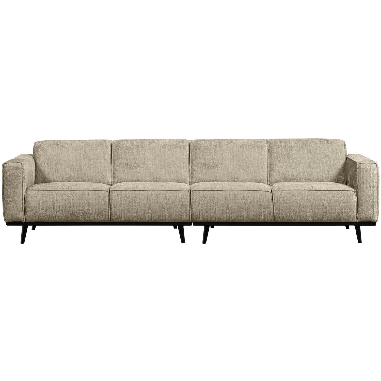 Statement 4-zits bank 280 cm chenille velvet perzikroze