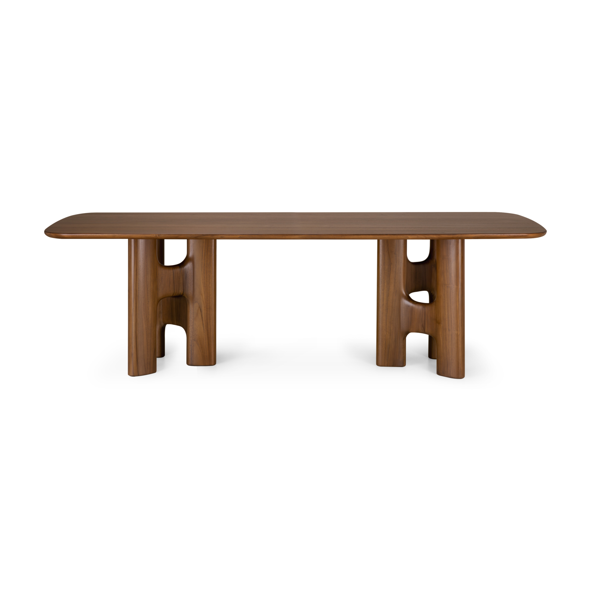 Eettafel Flow teak wild brown