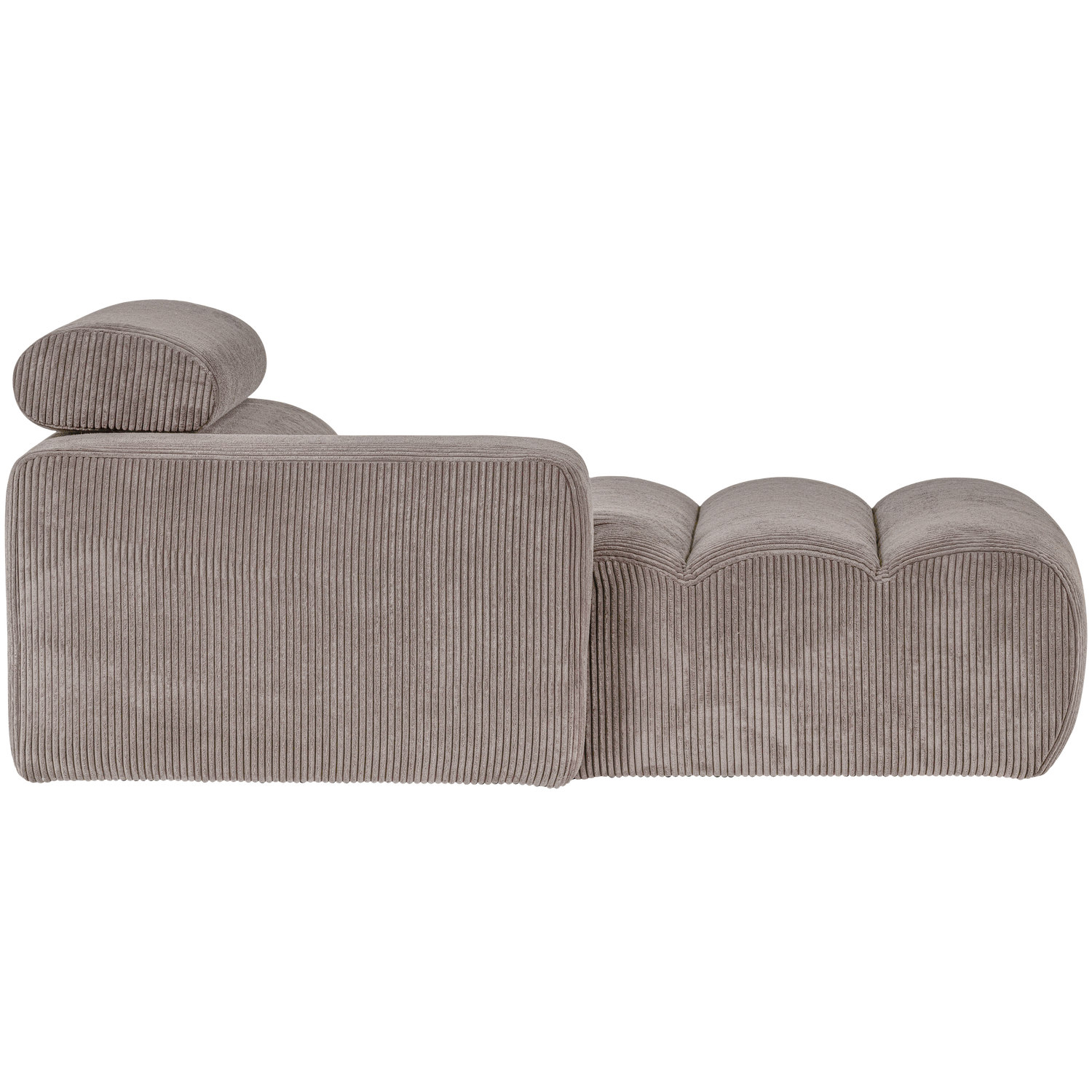 Novi chaise longue element arm links ribstof terra