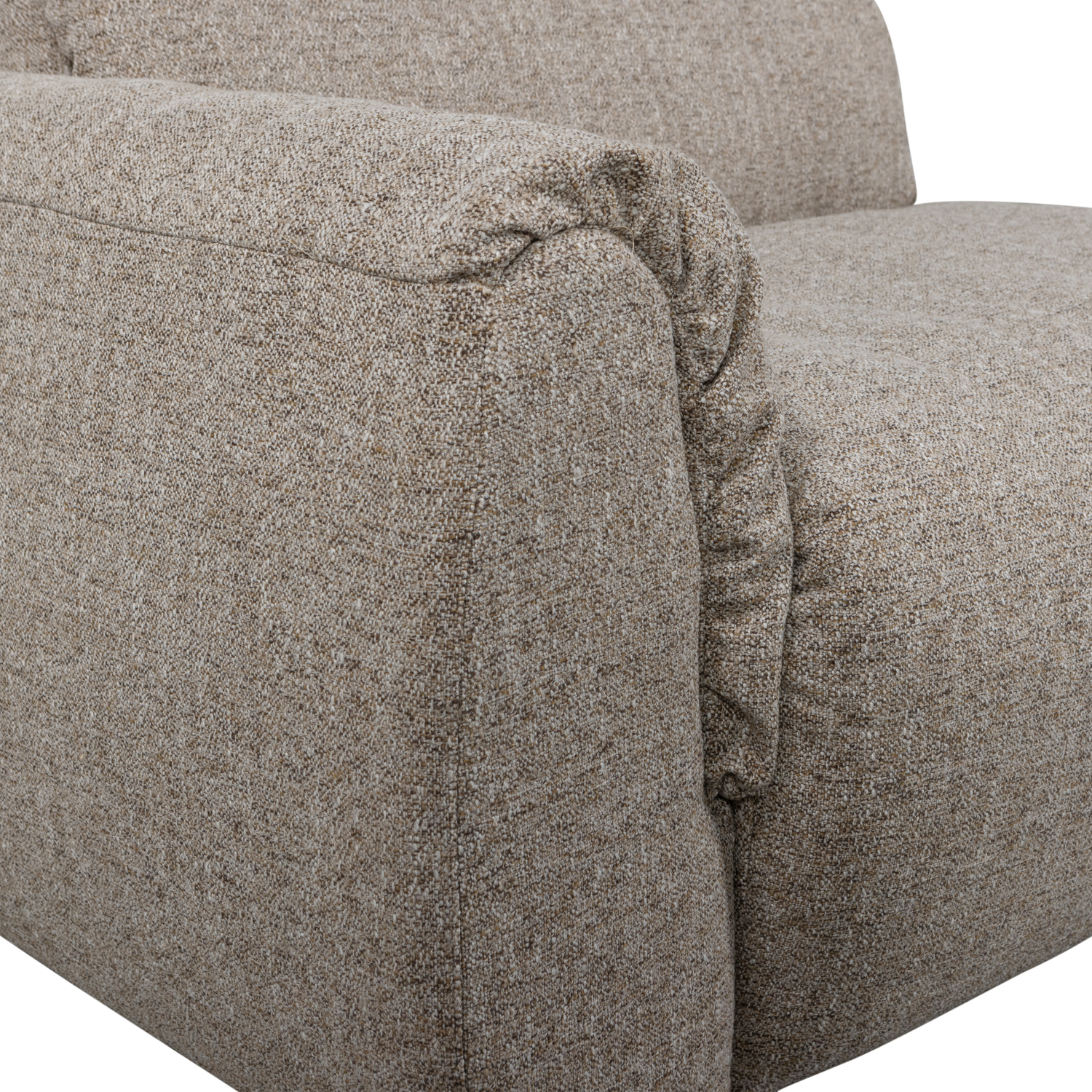 Baggy hoekbank links geweven chenille bruin