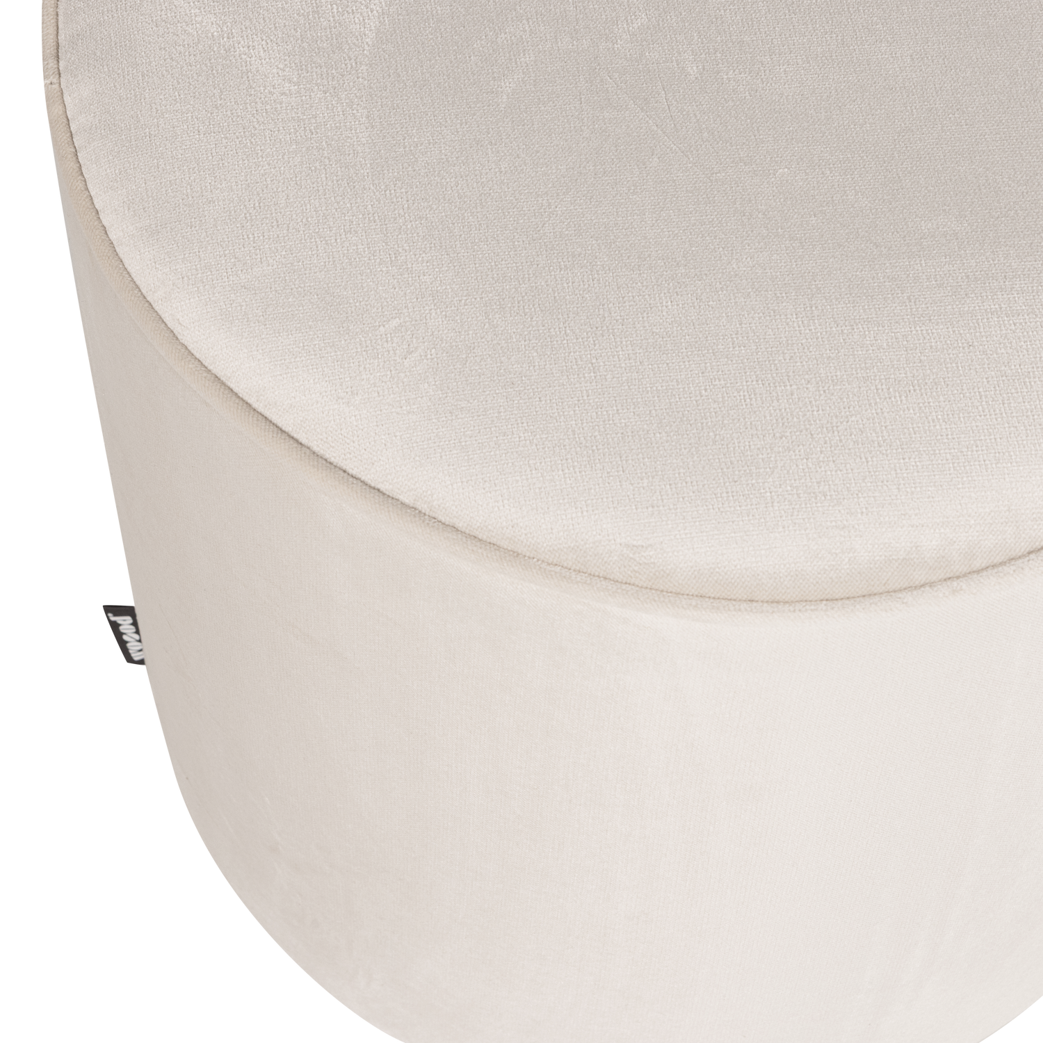 Sara poef hoog 46xo46 cm velvet off white [fsc]