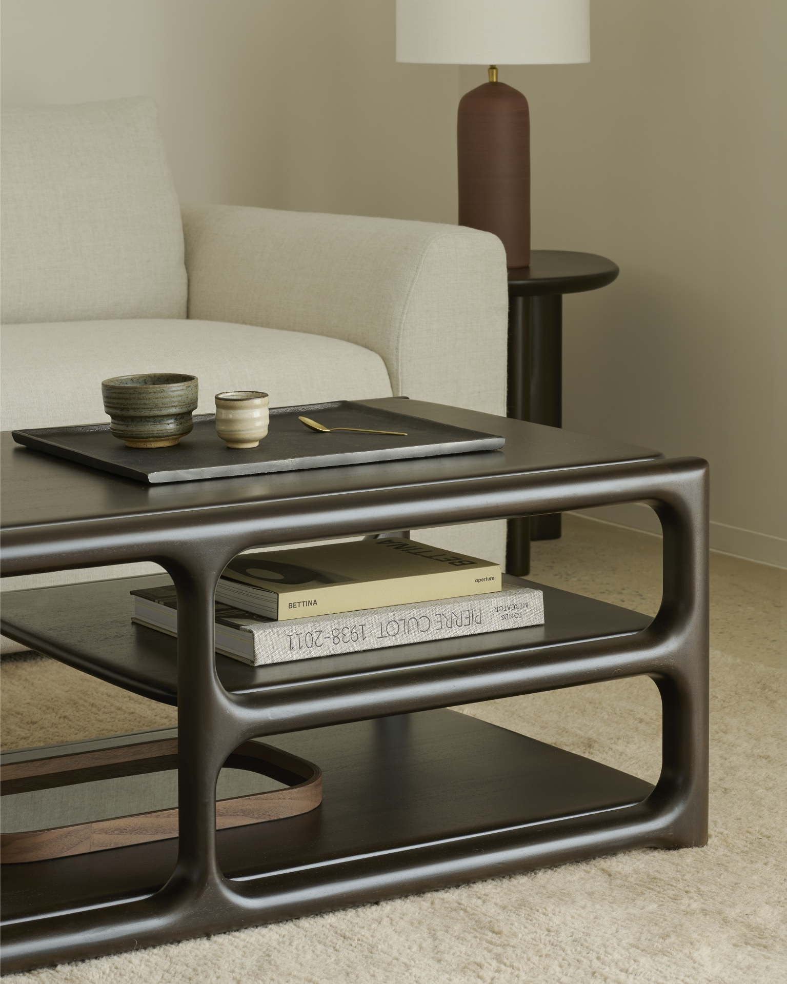 Eda koffietafel - mahonie rose brown