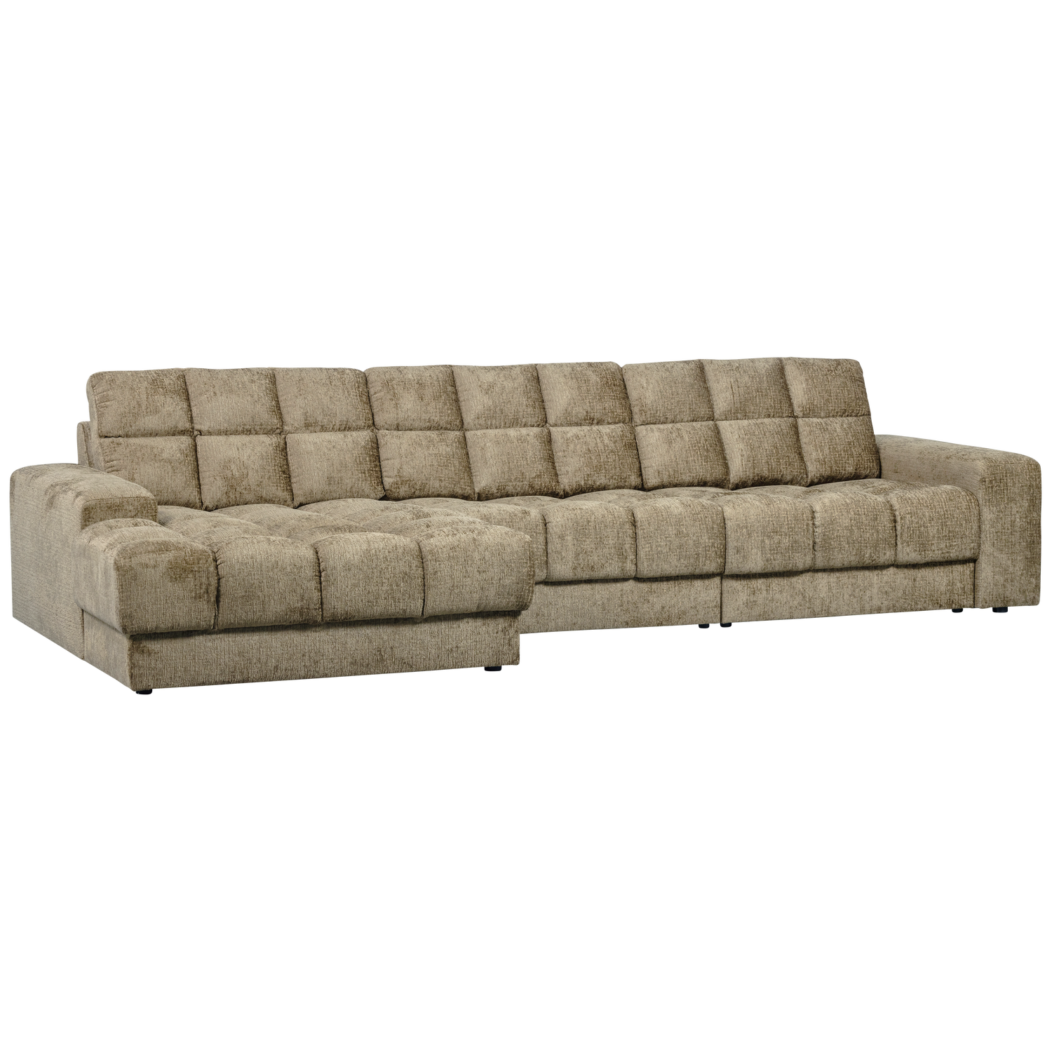 Second date chaise longue links velvet antraciet