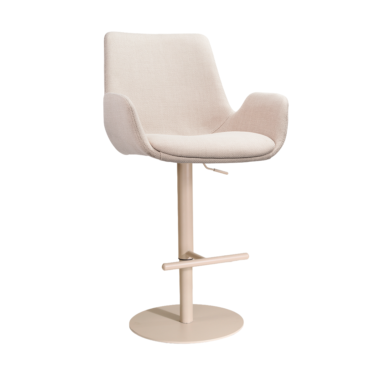 Niva-Eef draaibare tulp barkruk - beige