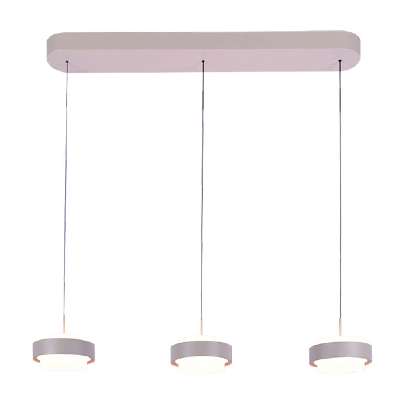 Puleggia Hanglamp 3-lichts Balk Creme