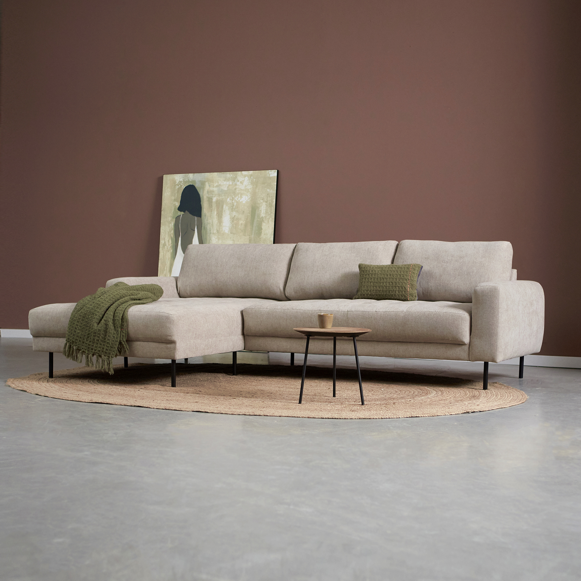 Hoekbank Evora Beige
