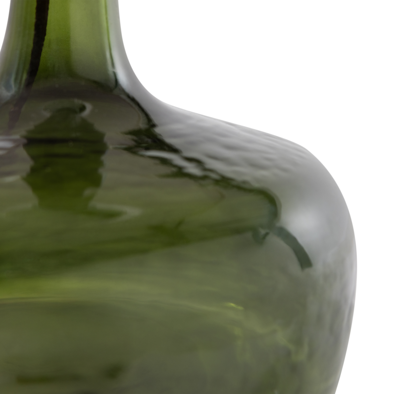 Luma tafellamp glas groen/kap naturel