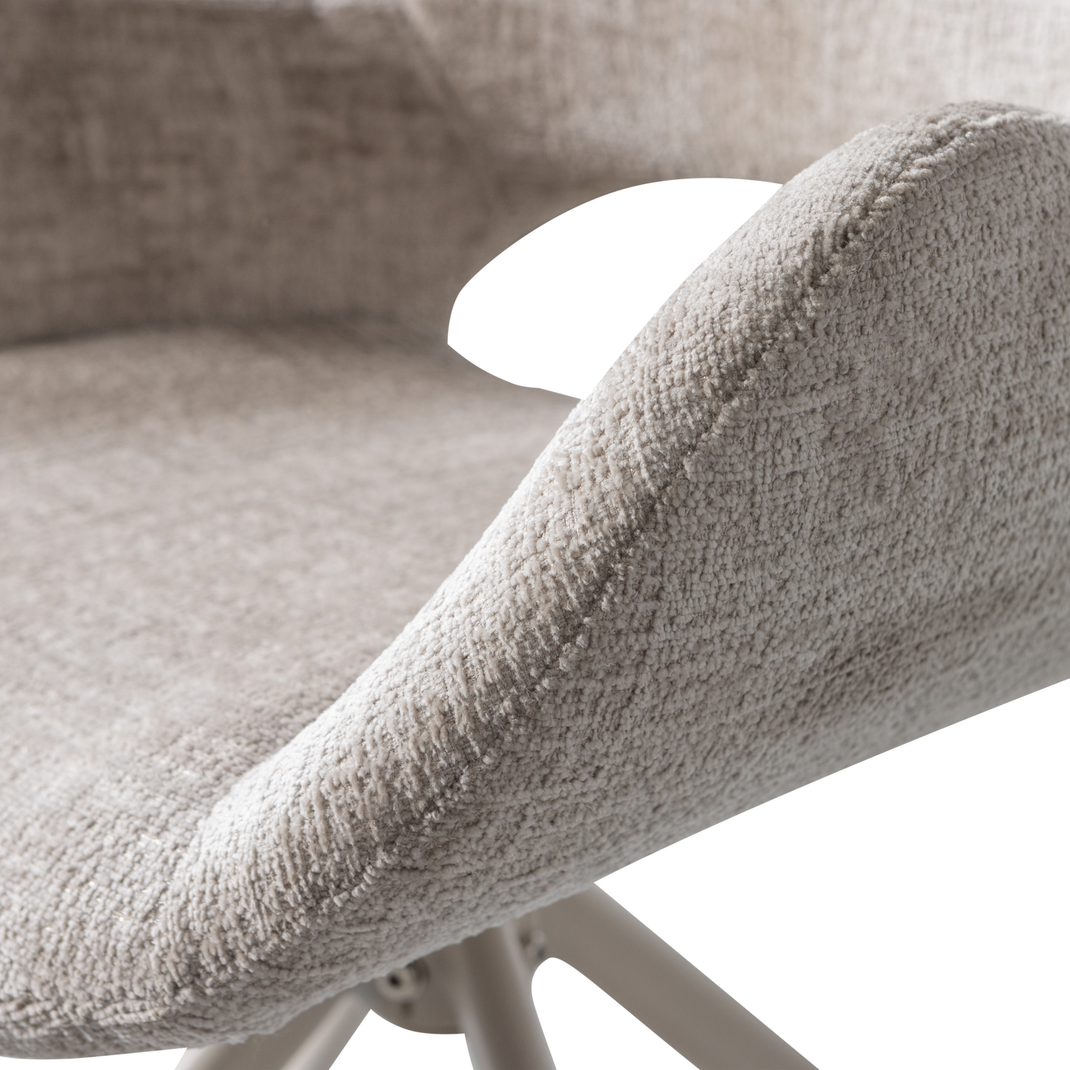 Eliva eetkamerstoel structure velvet paars - set van 2