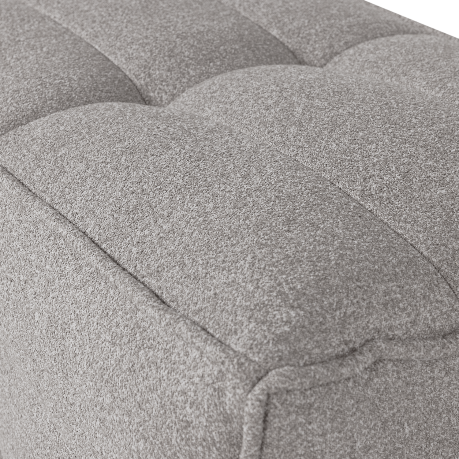 Cluster hocker velvet warm taupe