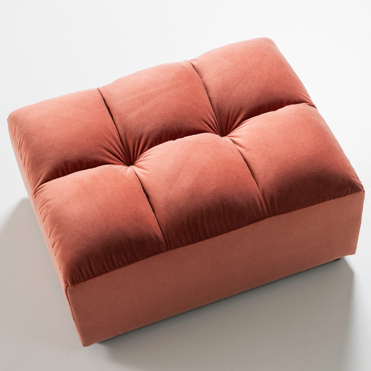 Allure hocker geweven stof donkerbruin melange