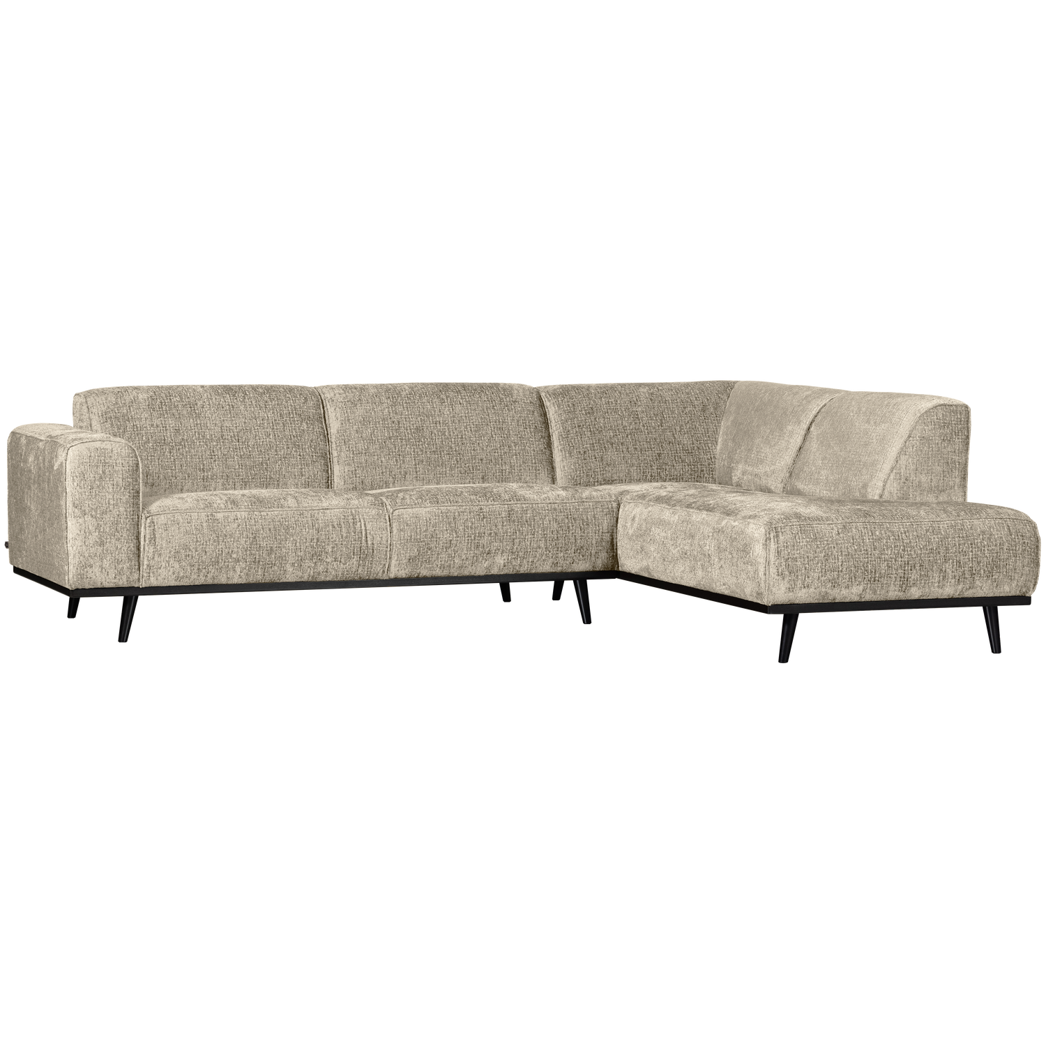 Statement hoekbank rechts chenille velvet terra