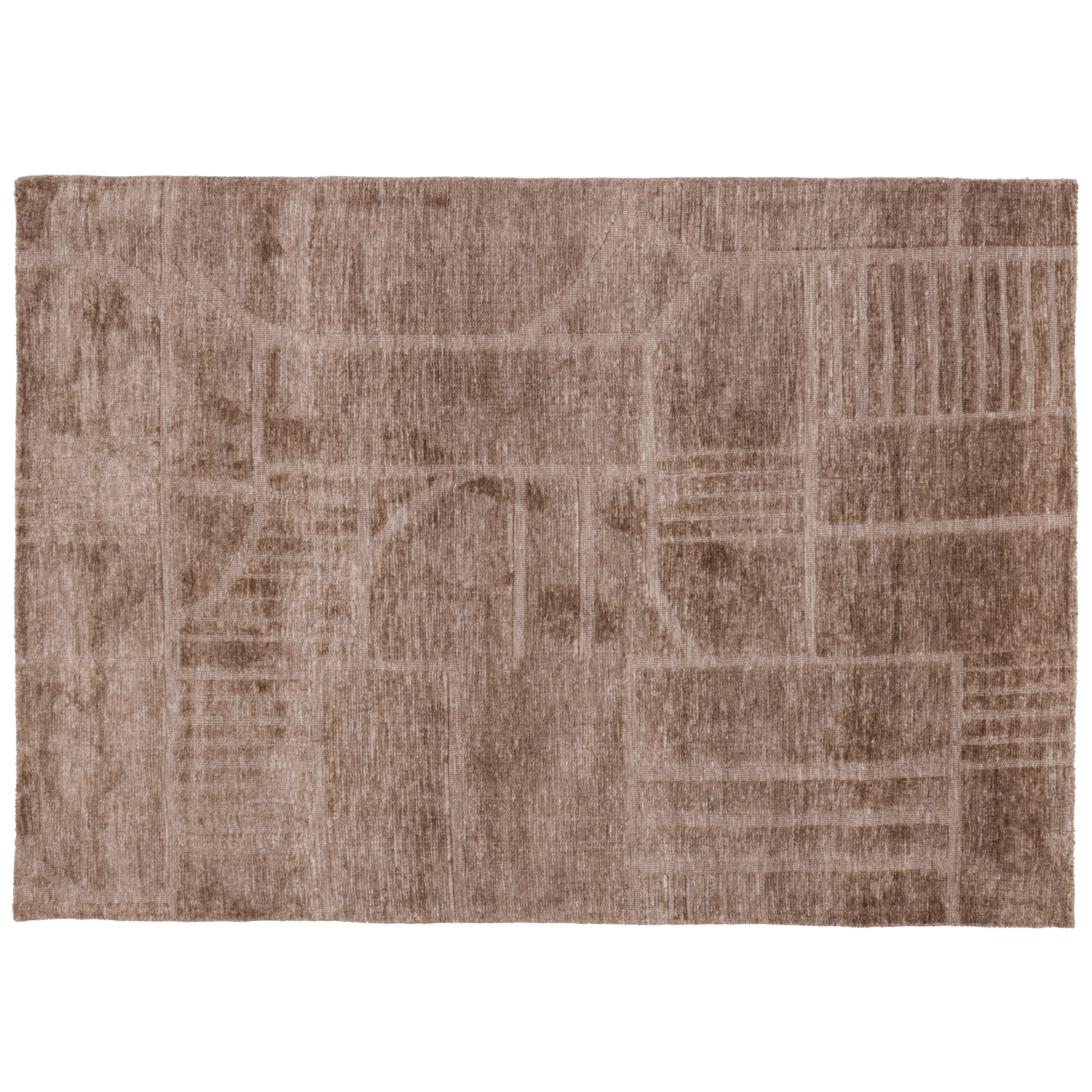 Lovi vloerkleed polyester/katoen taupe 170x240cm