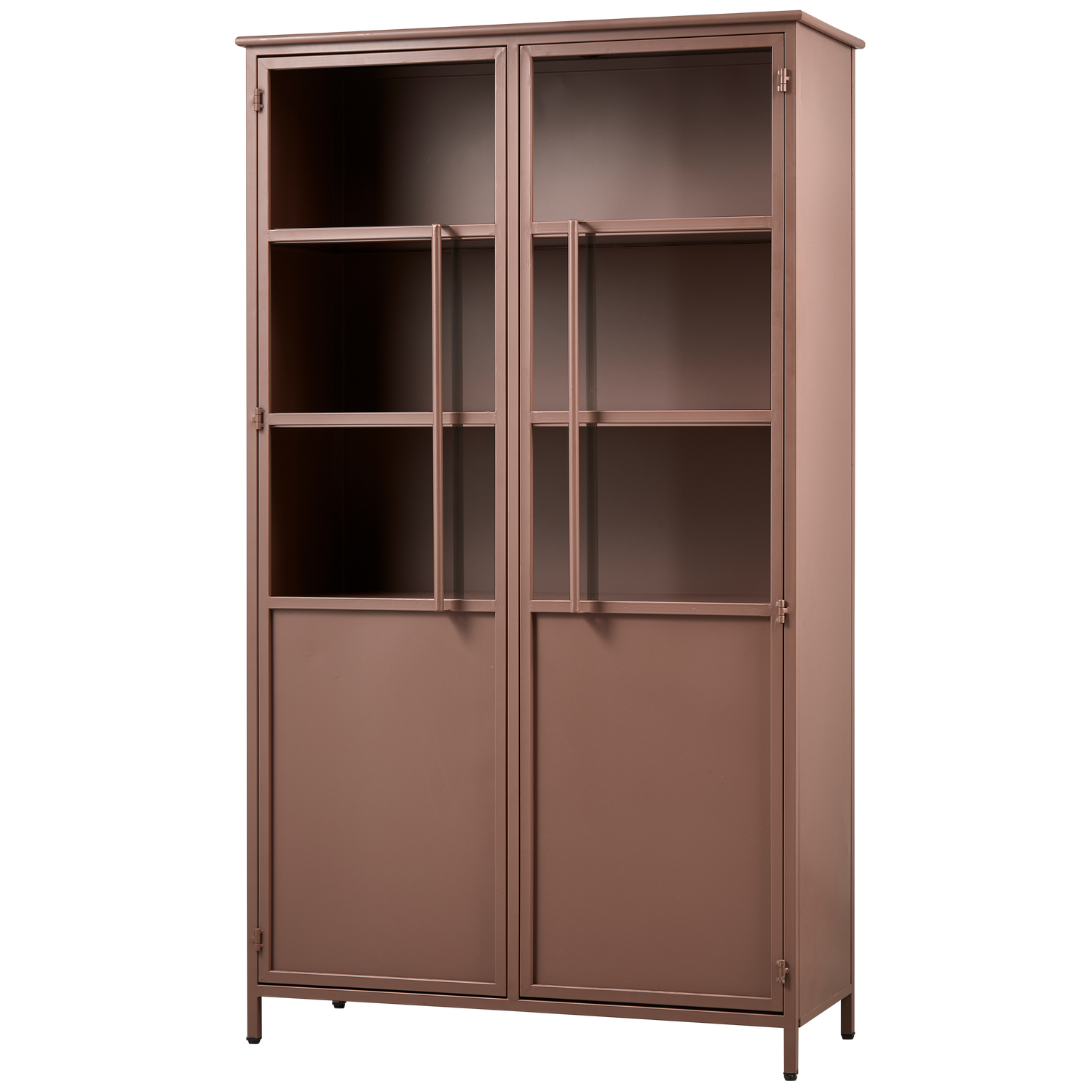 Exhibit vitrinekast metaal khaki