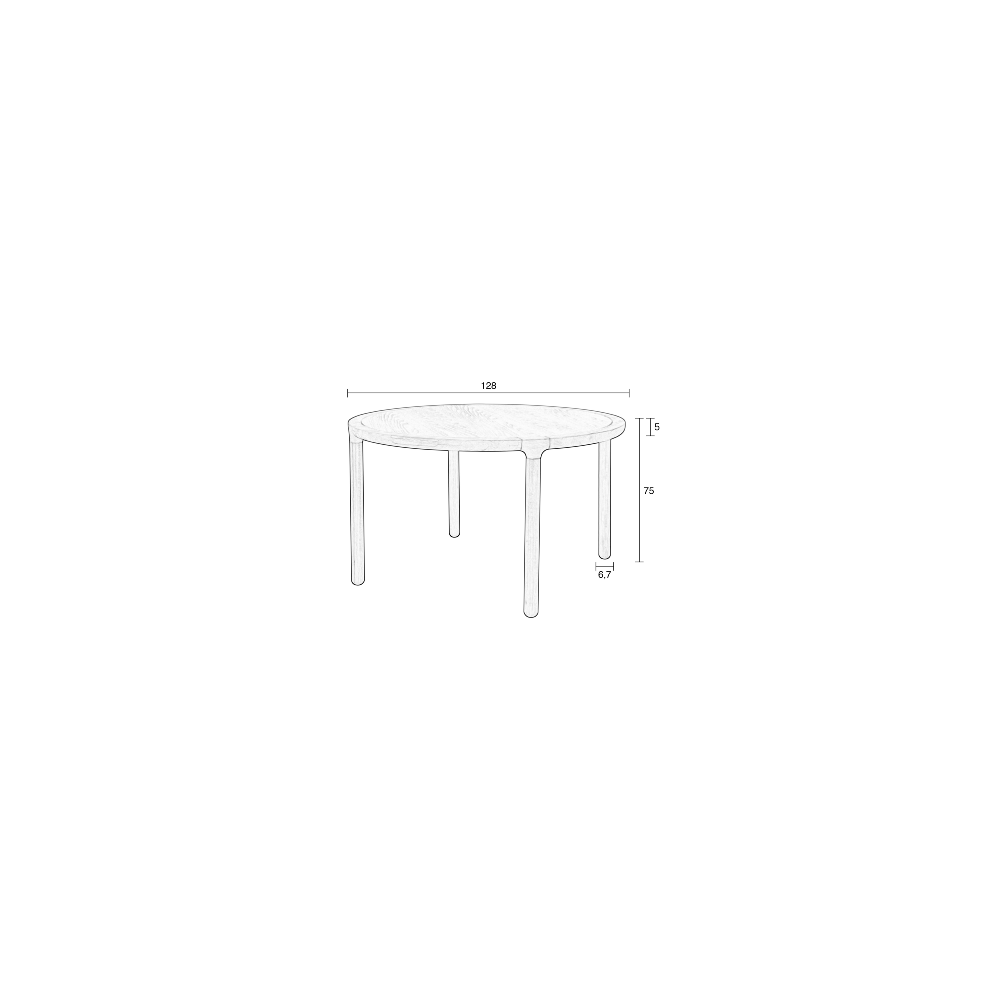 Zuiver eettafel Storm '128