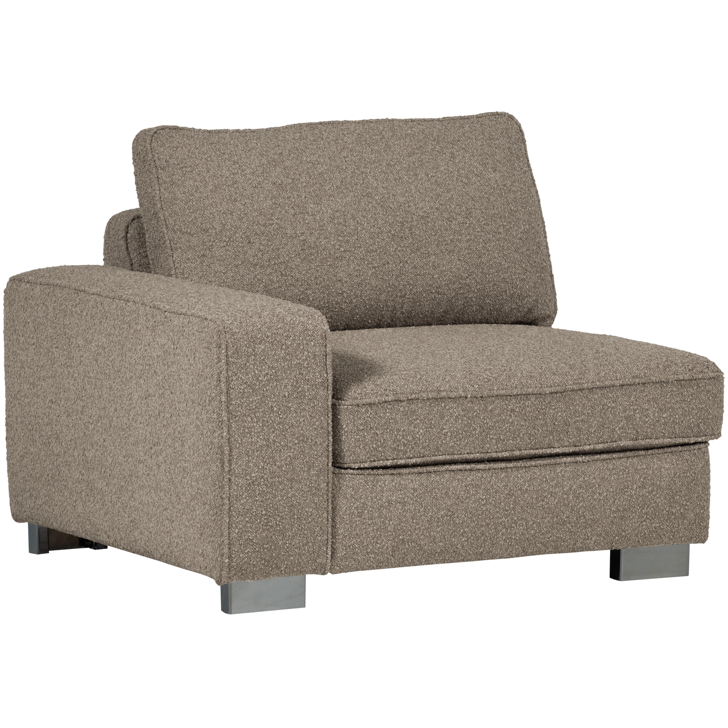 Lazy 1-zits element met arm links boucle antraciet