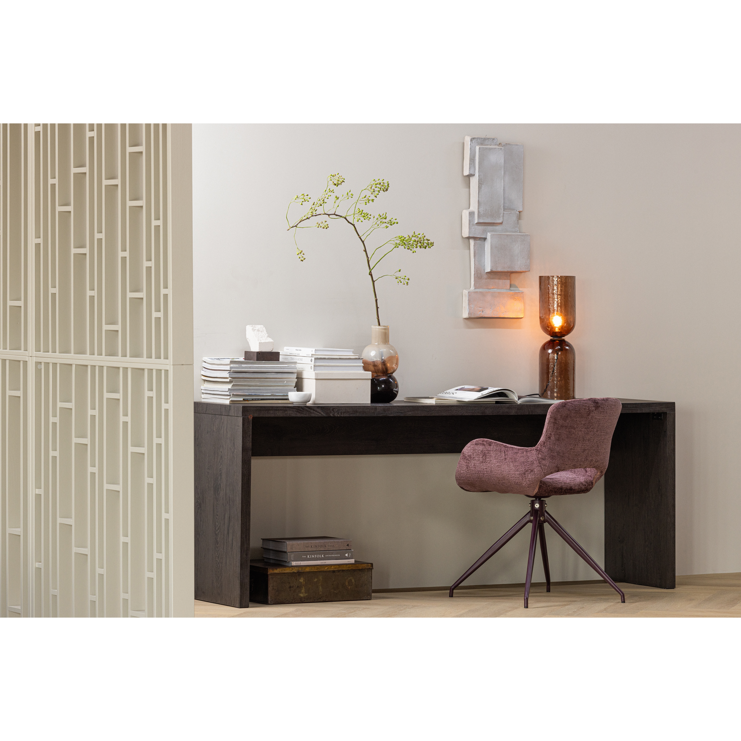 Maan sidetable mdf donkerbruin