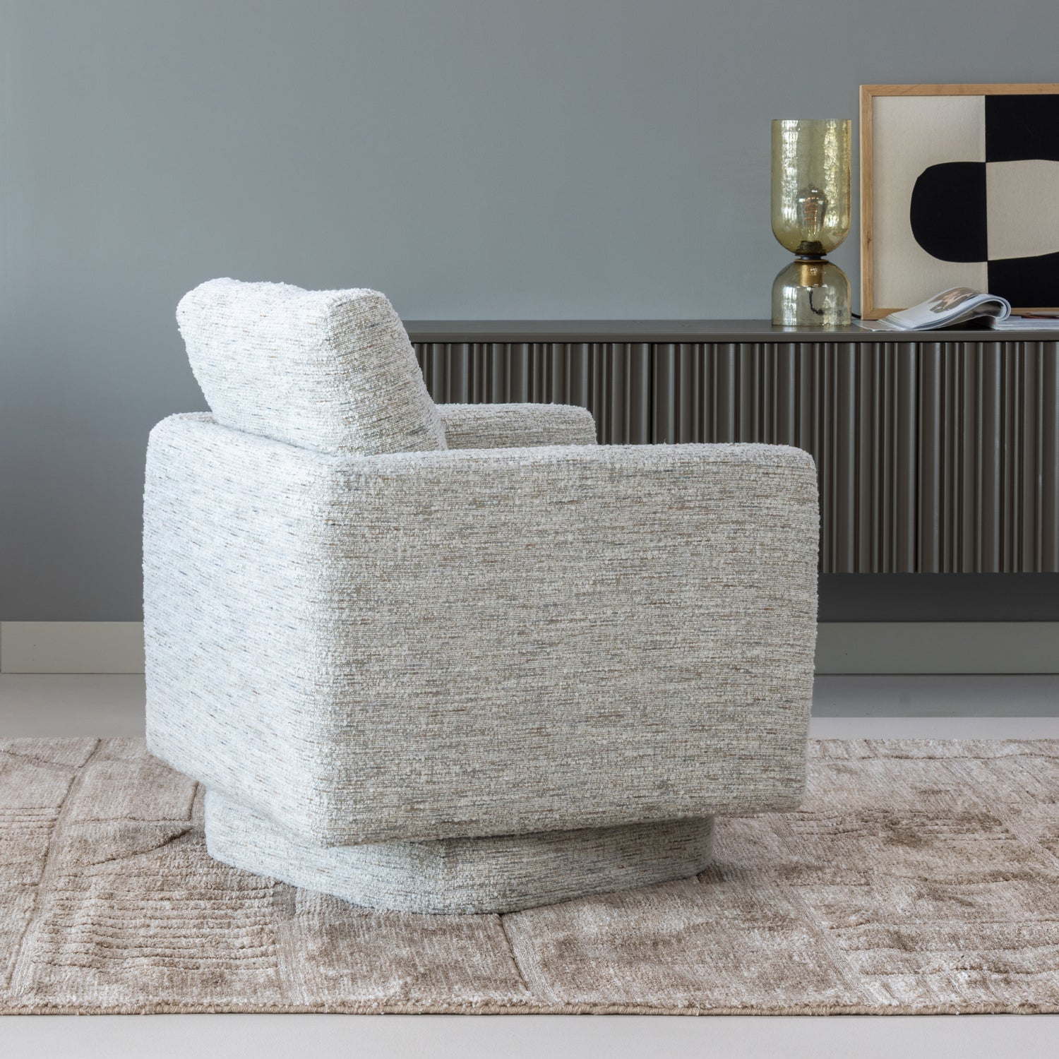Oska draaifauteuil naturel melange