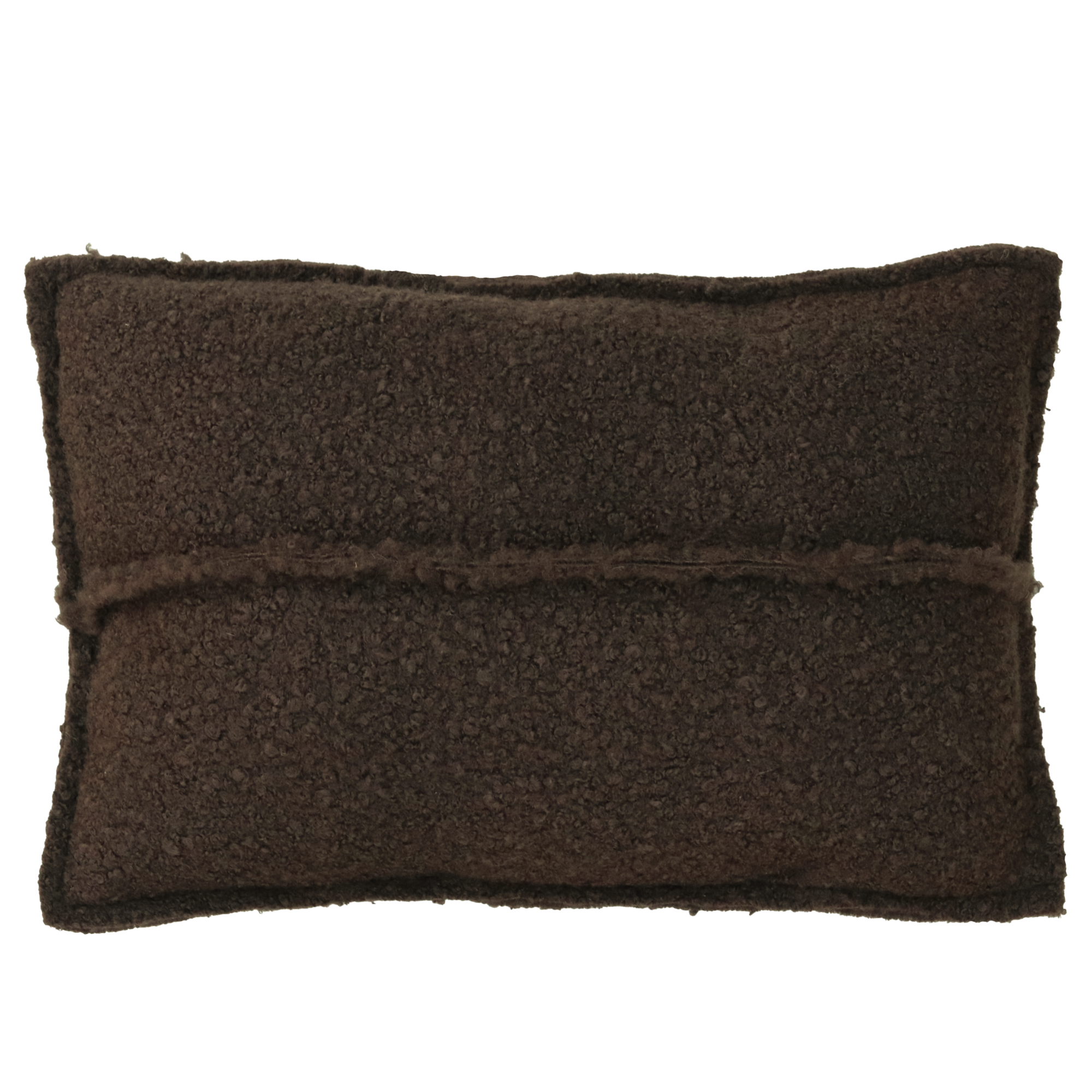 Kussen bouclé naad dark chocolate