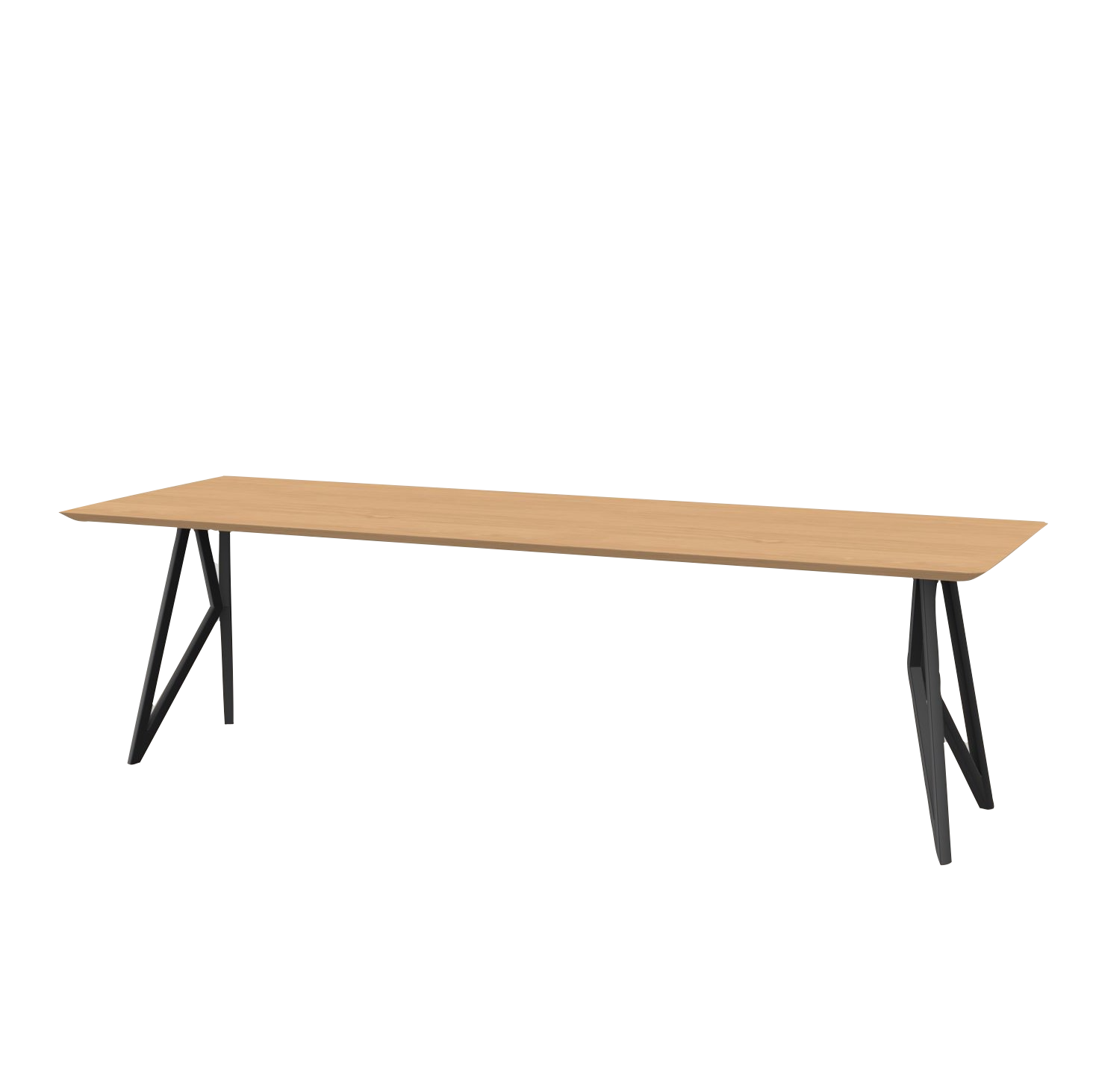 Studio HENK tafel Slim X-type Rechthoekig, zwart frame - Smart Collectie