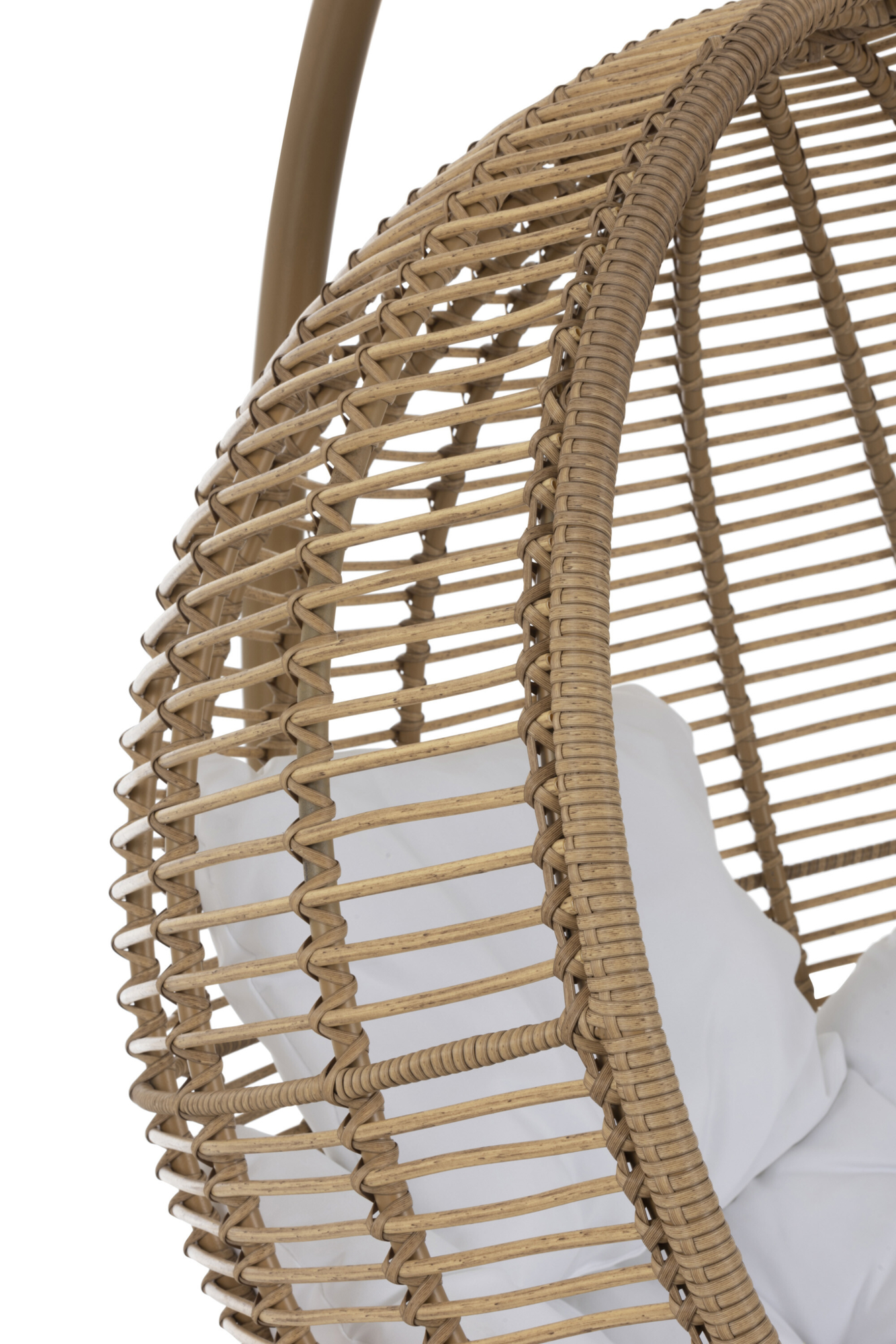 Beige ronde hangstoel j-line