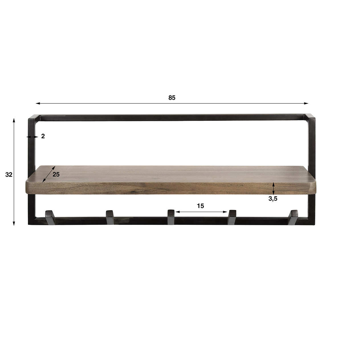 KAPSTOK ASSEN PLANK BRUIN